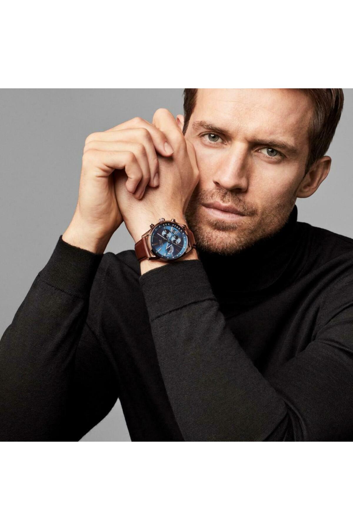 ساعت مردانه آبی باسBOSS | 1513604 اورجینال - تصویر 5