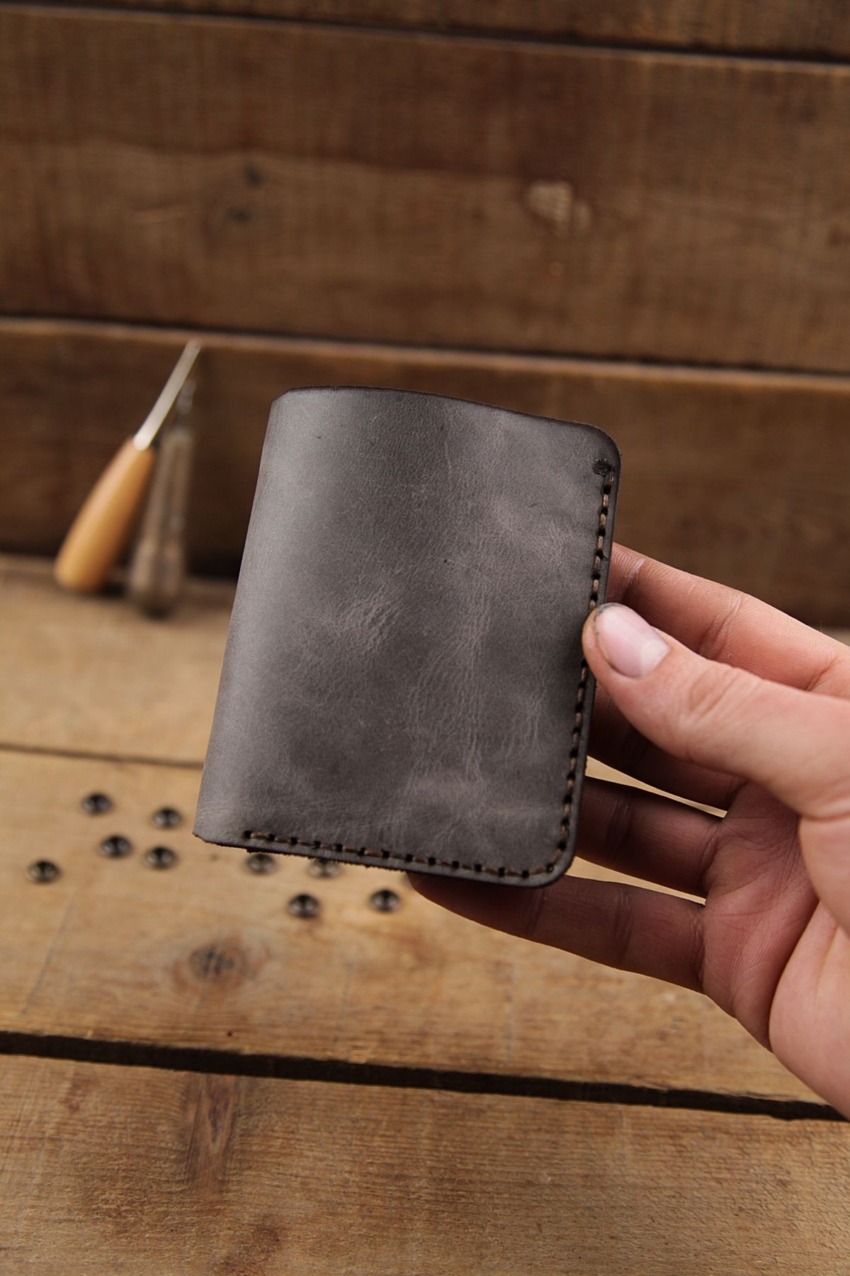کیف پول مردانه دست ساز اصلی چرم New Coast Leather 1900's