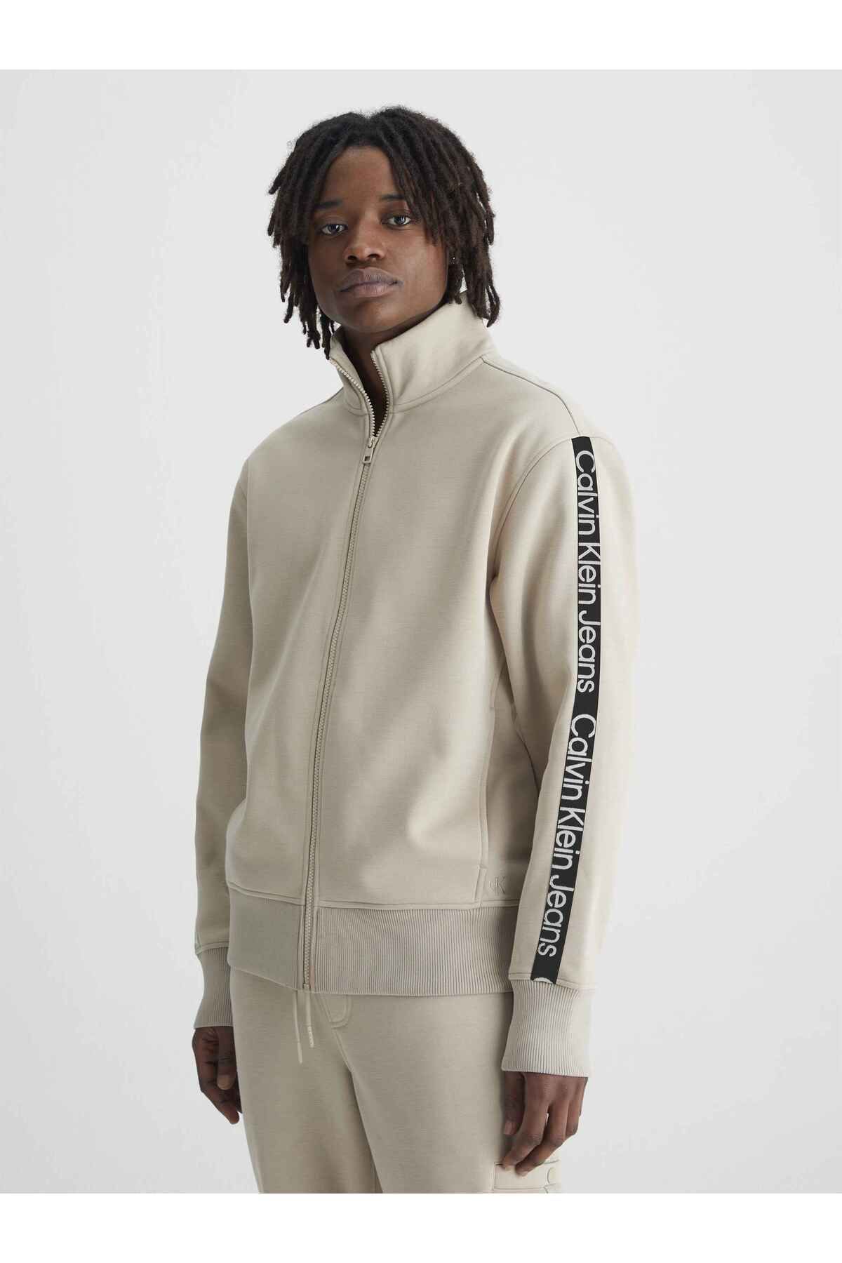 Calvin Klein Sweatshirt Beige Regular fit Trendyol