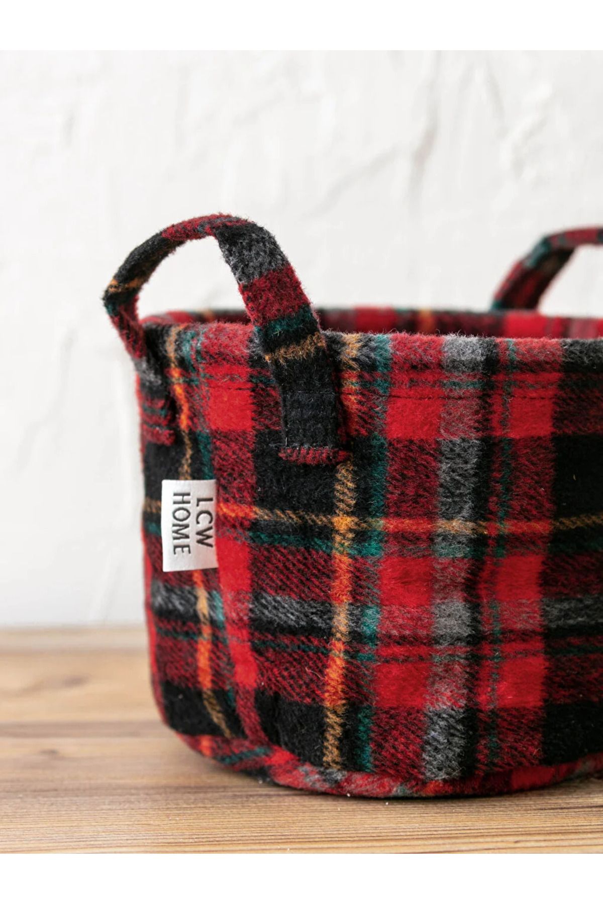 LC Waikiki-Epi̇c Store Lcw Home 15X12 Plaid Patterned Organizer Basket 3