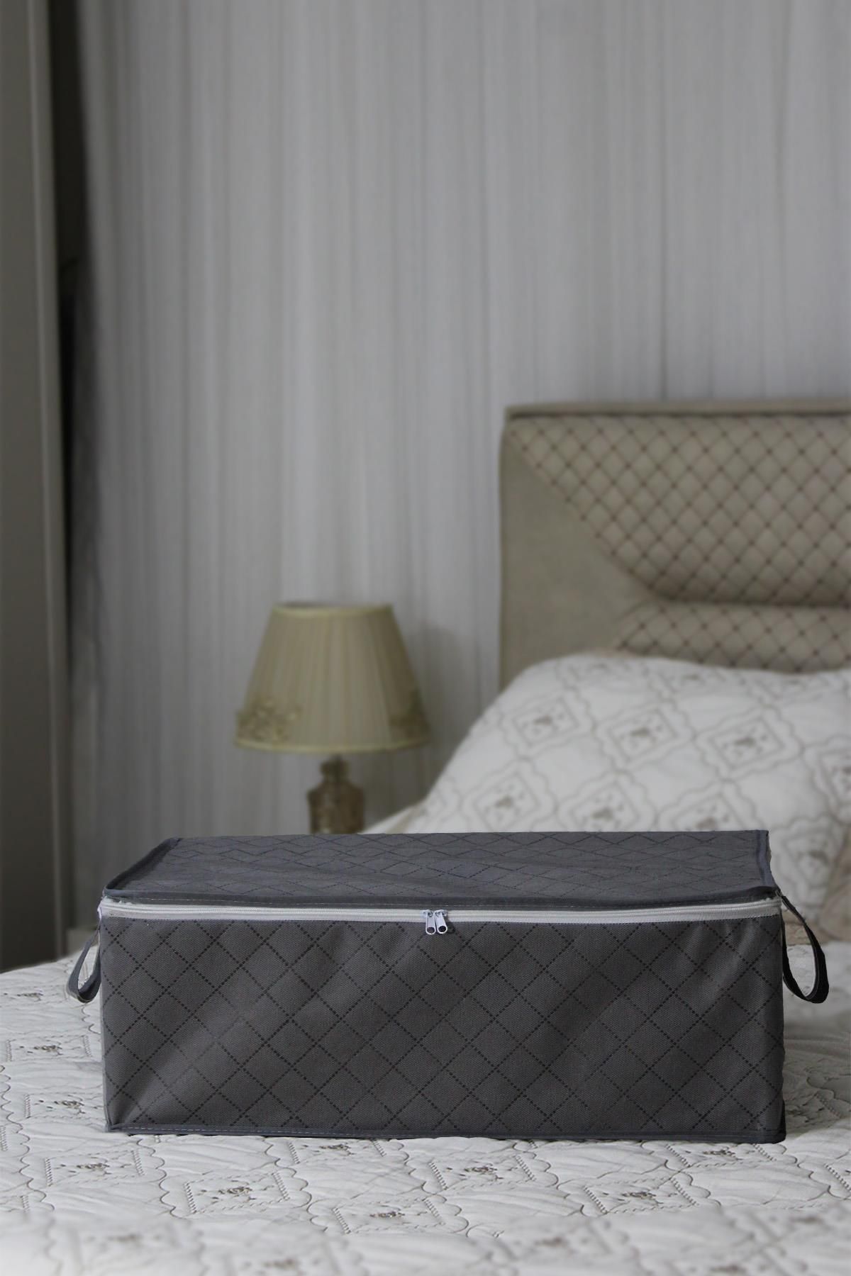 NUTEX-7 Pieces Quilted Patterned Gray Underfloor Bag 60x40x22 3