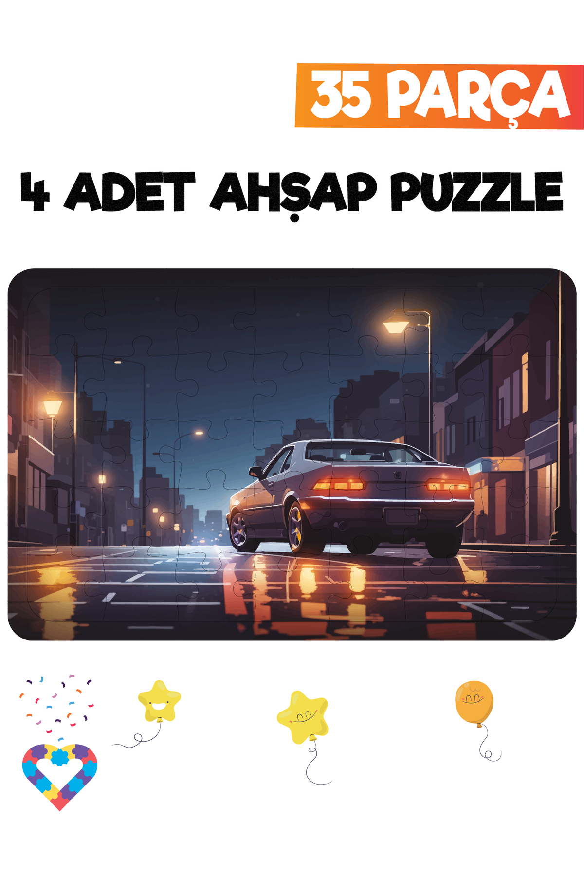 esatoys 35 Parçalı Montessori Ahşap Puzzle – 5-6 Yaş Eğitici Oyuncak fotoğrafı 3 (önizleme)