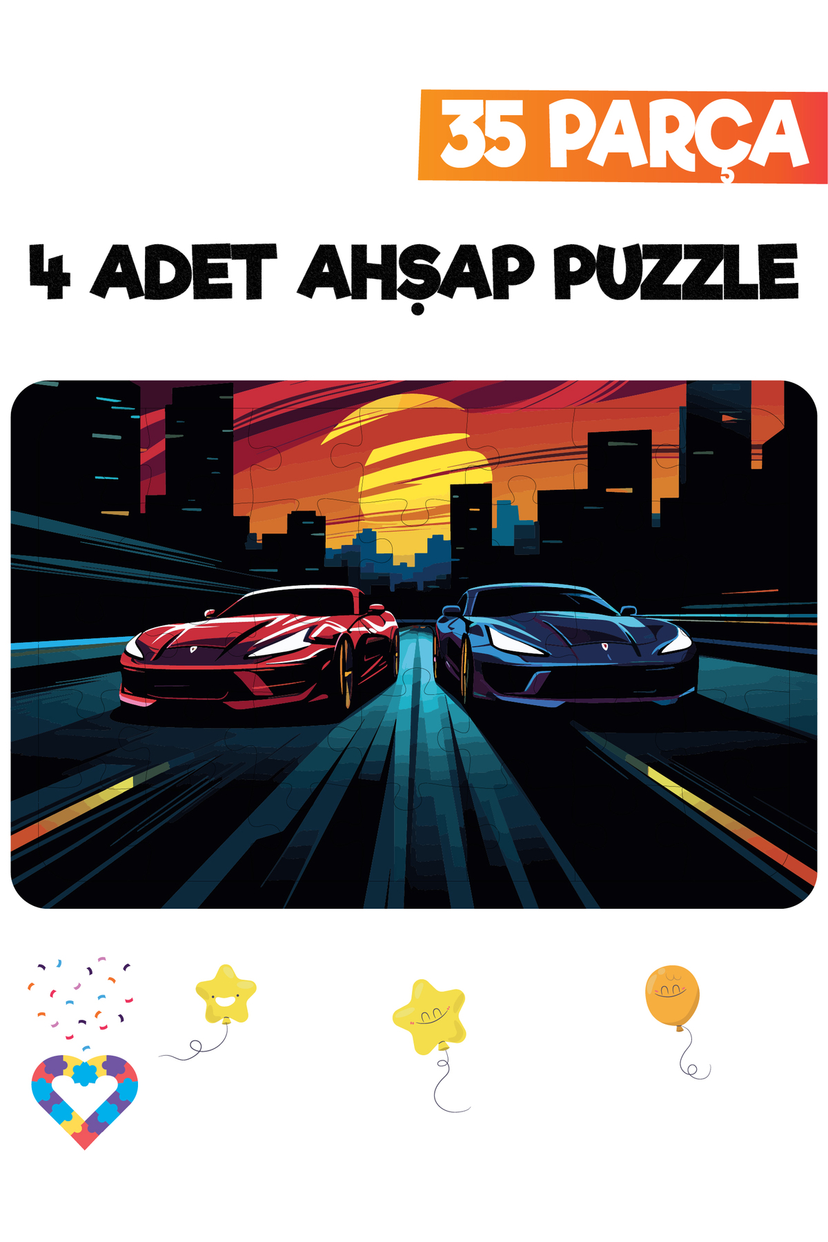 esatoys 35 Parçalı Montessori Ahşap Puzzle – 5-6 Yaş Eğitici Oyuncak fotoğrafı 5 (önizleme)