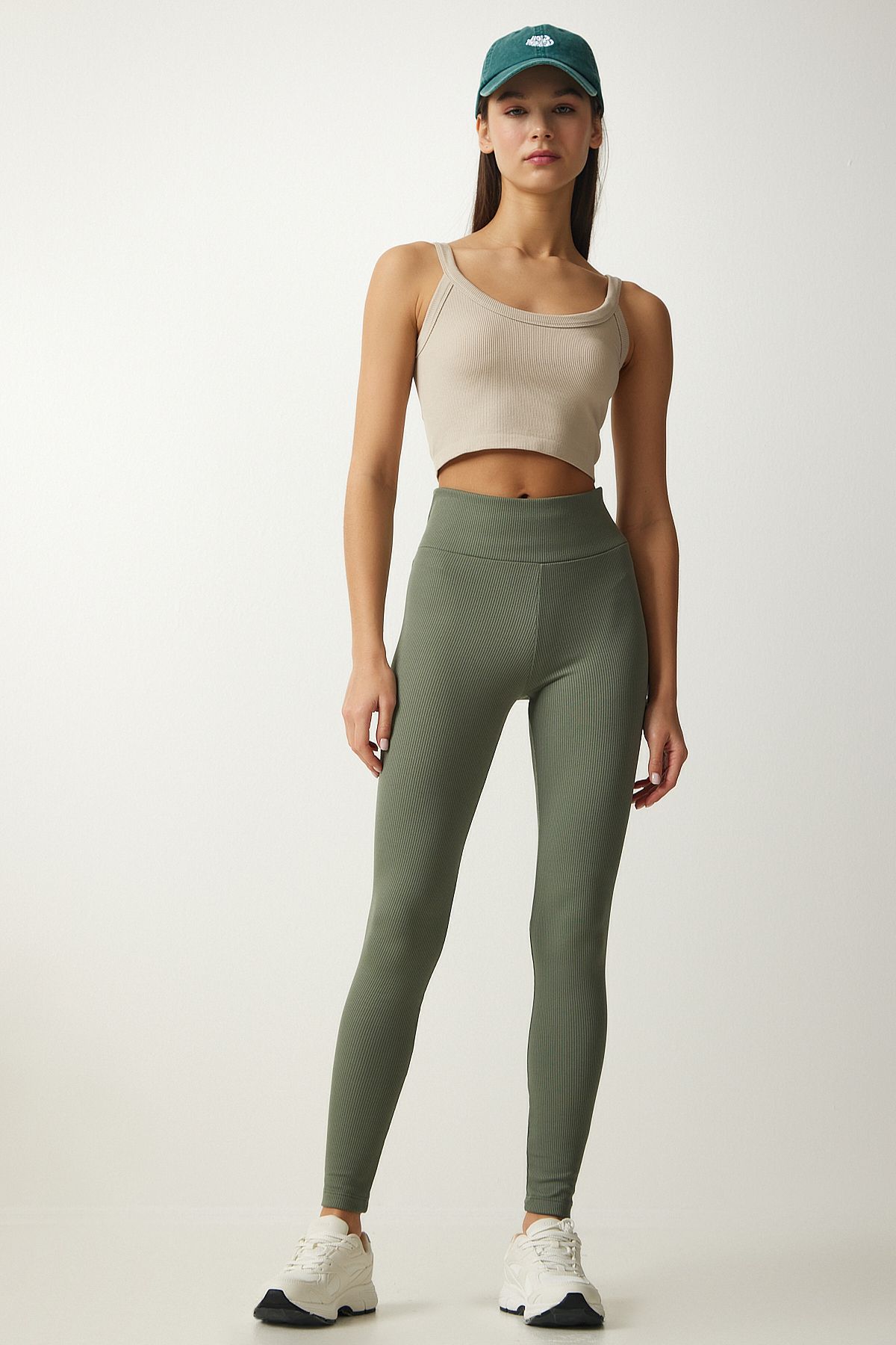 Happiness İstanbul Leggings - Green - High Waist