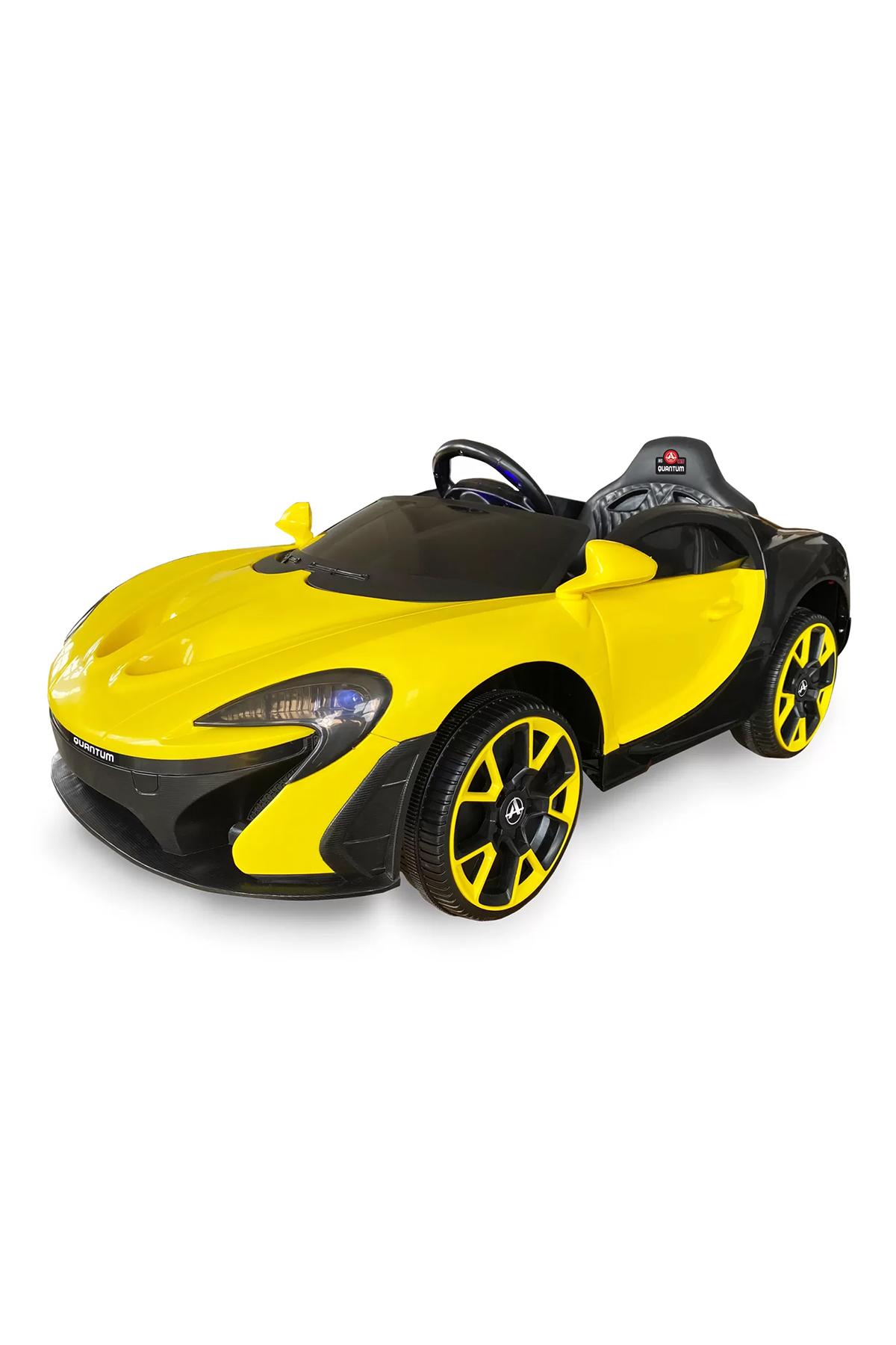 Quantum 12v Remote Control Battery Powered Car Yellow