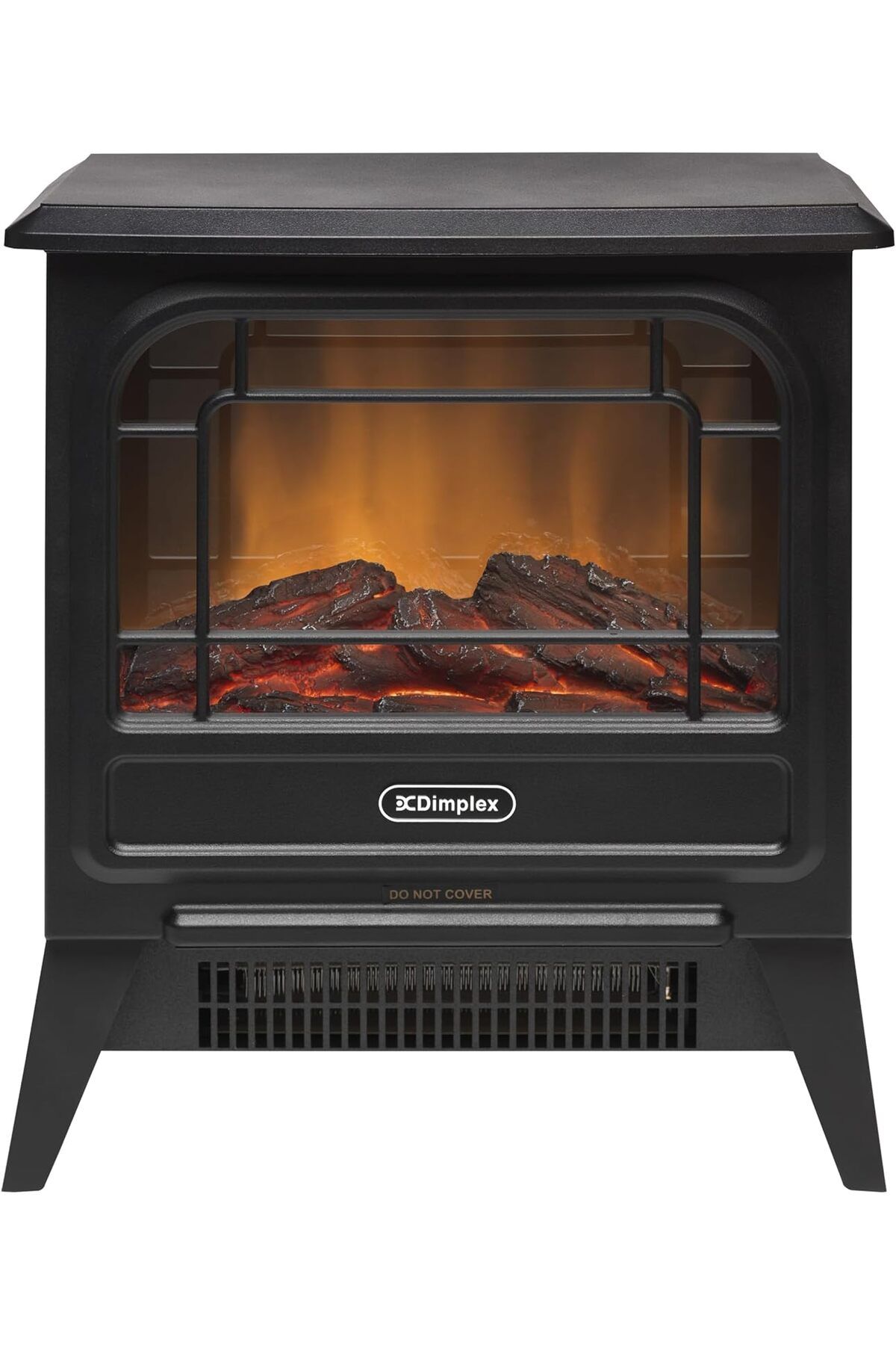 DİMPLEX MicroStove Optiflame Elektrikli Soba, Kompakt, Taşınabilir Bağımsız Dökme Demir Etkili Soba