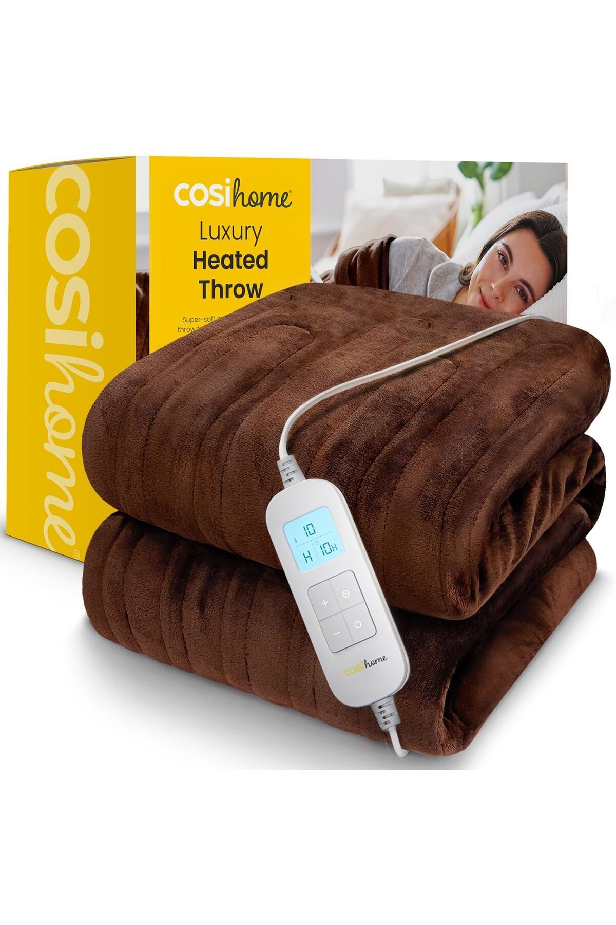 Coperta Riscaldante Cosi Home 180x130 Cm - Pelliccia Sintetica, 9 Livelli Calore, Telecomando