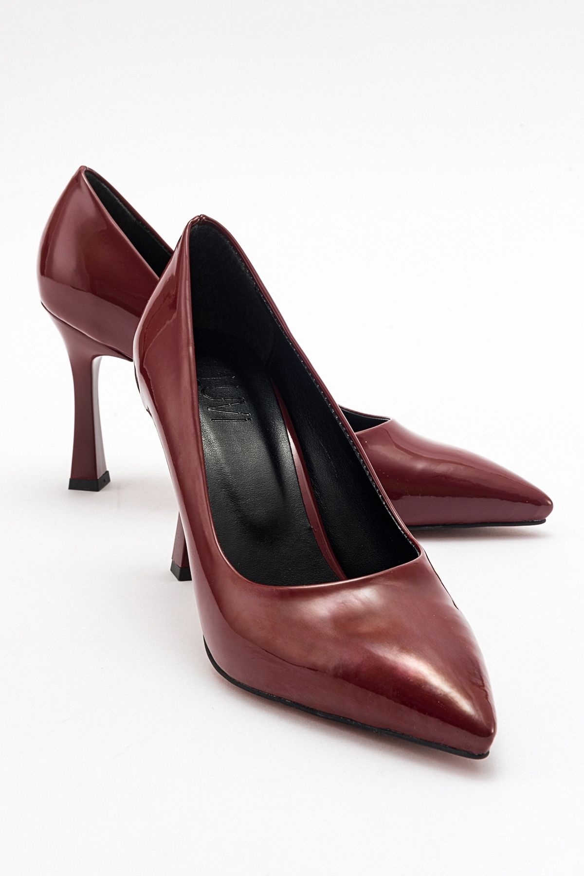 استیلتو قرمز زنانه کفش پاشنه چرمی Bordeaux Forest luvishoes
