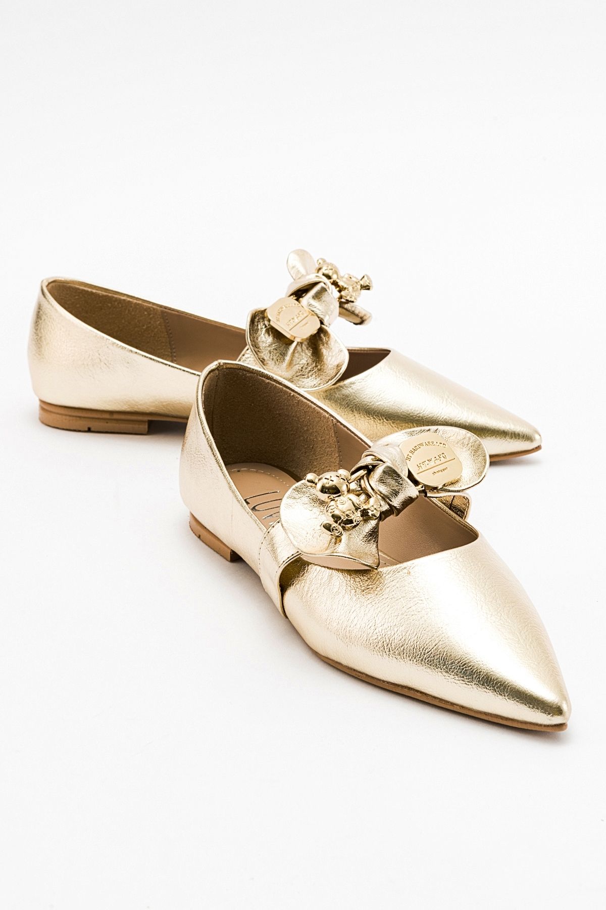 luvishoes Ballerina Flats Gold colored Flat Trendyol