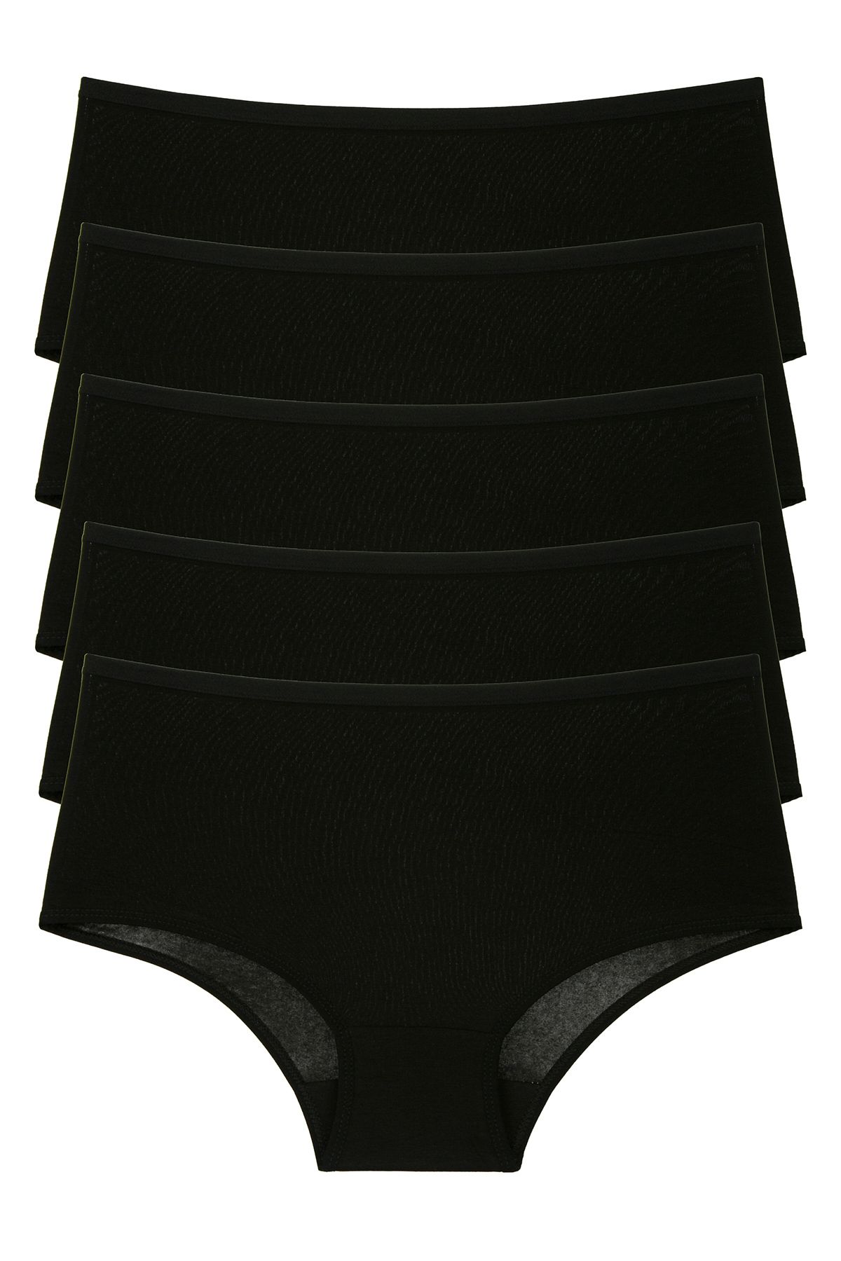 SEBOTEKS 100% Cotton High Waist Ribbed Women's Bato Panties Pack
