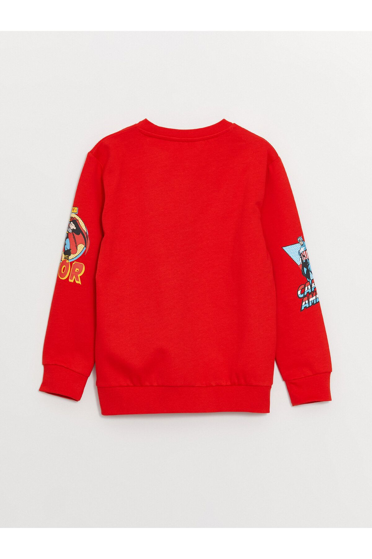 LC Waikiki-Marvel-bedrucktes, langärmliges Jungen-Sweatshirt mit Rundhalsausschnitt 5