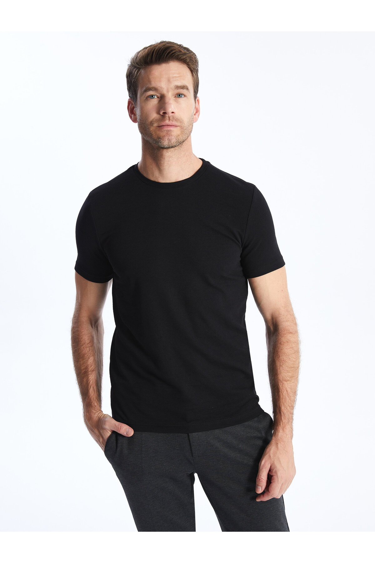 تیشرت مردانه خاکستری ال سی وایکیکی | S41067Z8 اورجینال - تصویر 2