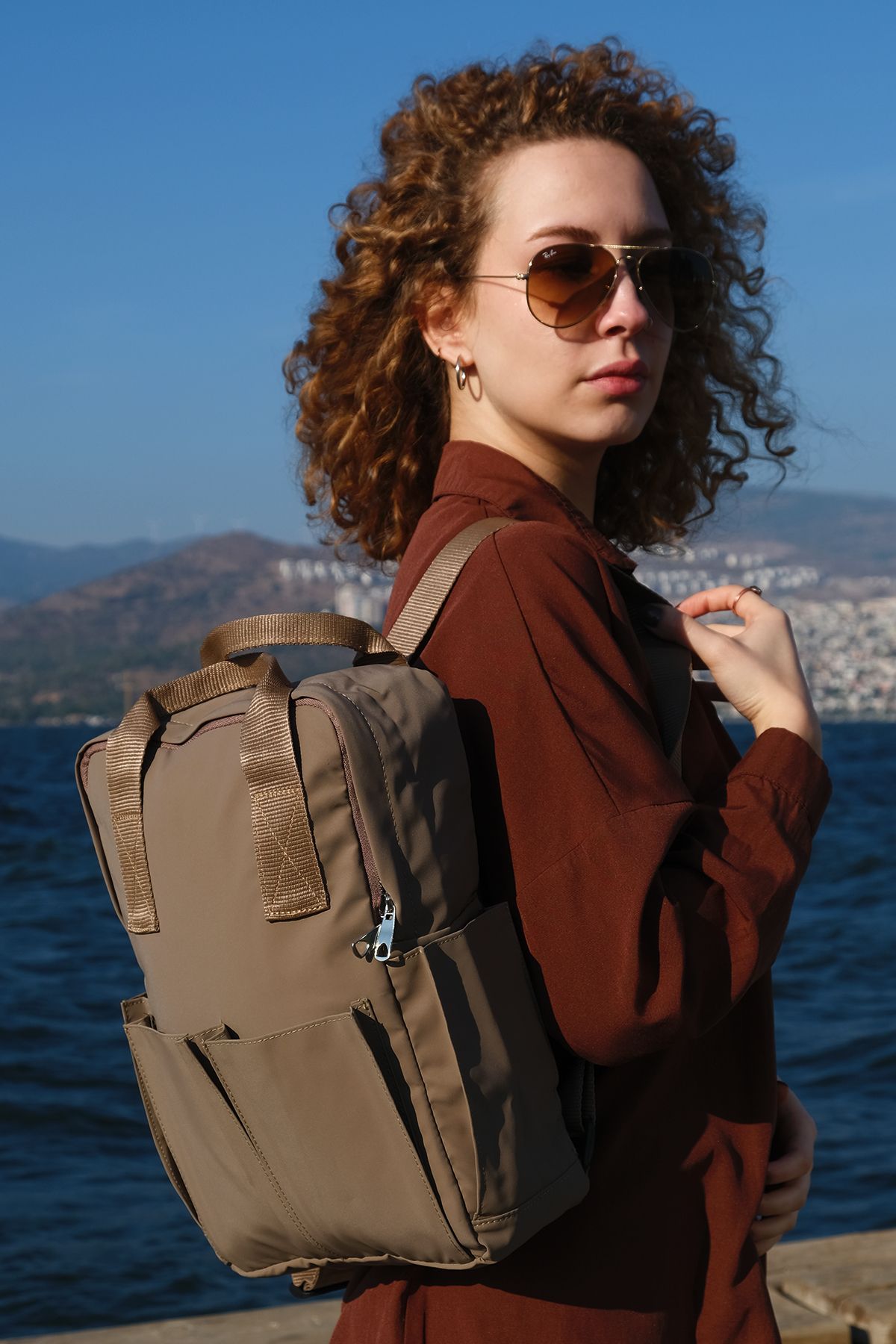 5 shop compartment backpack