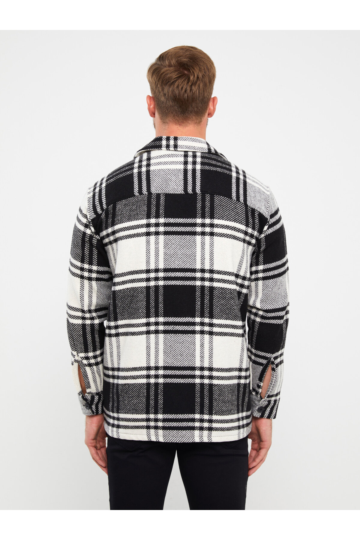 ژاکت مردانه خاکستری ال سی وایکیکی | W3BS61Z8 اورجینال - تصویر 5