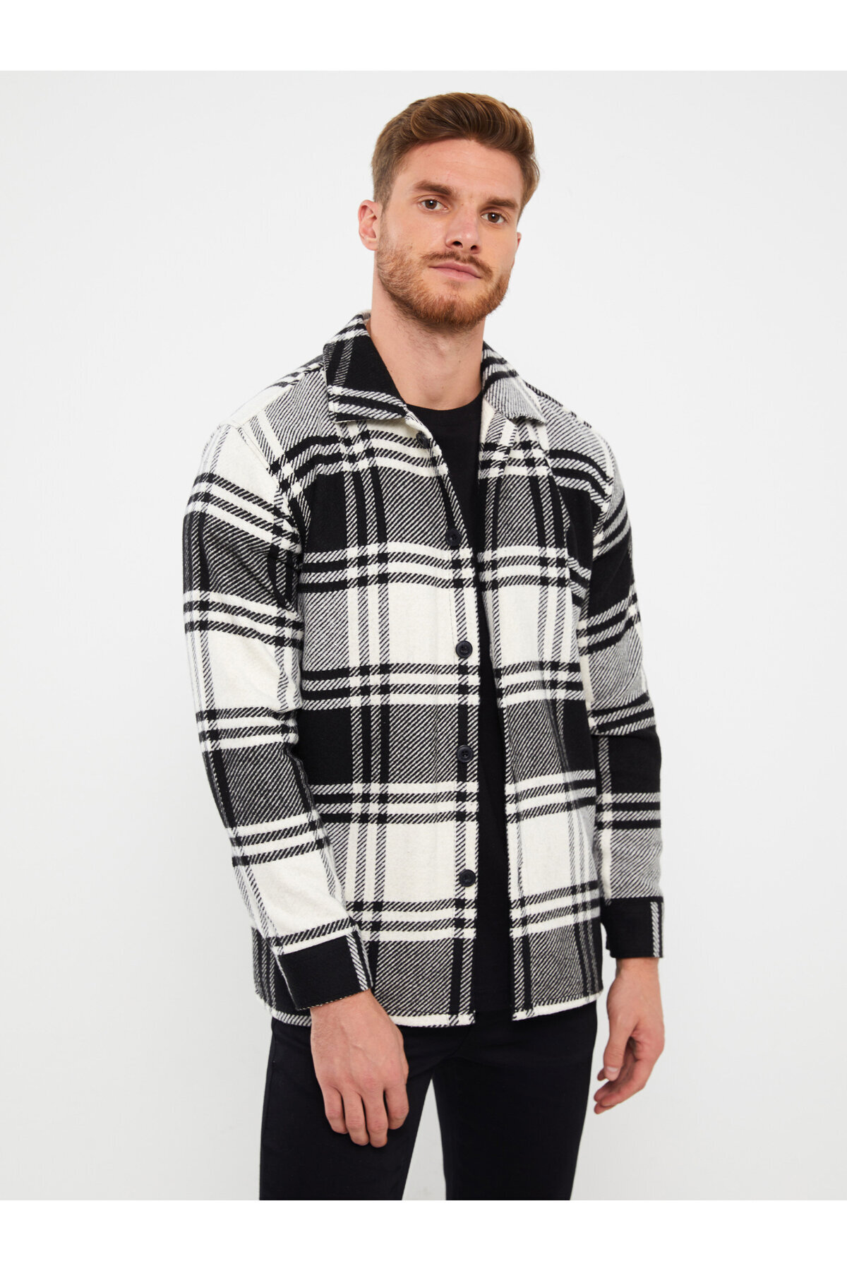 ژاکت مردانه خاکستری ال سی وایکیکی | W3BS61Z8 اورجینال - تصویر 2