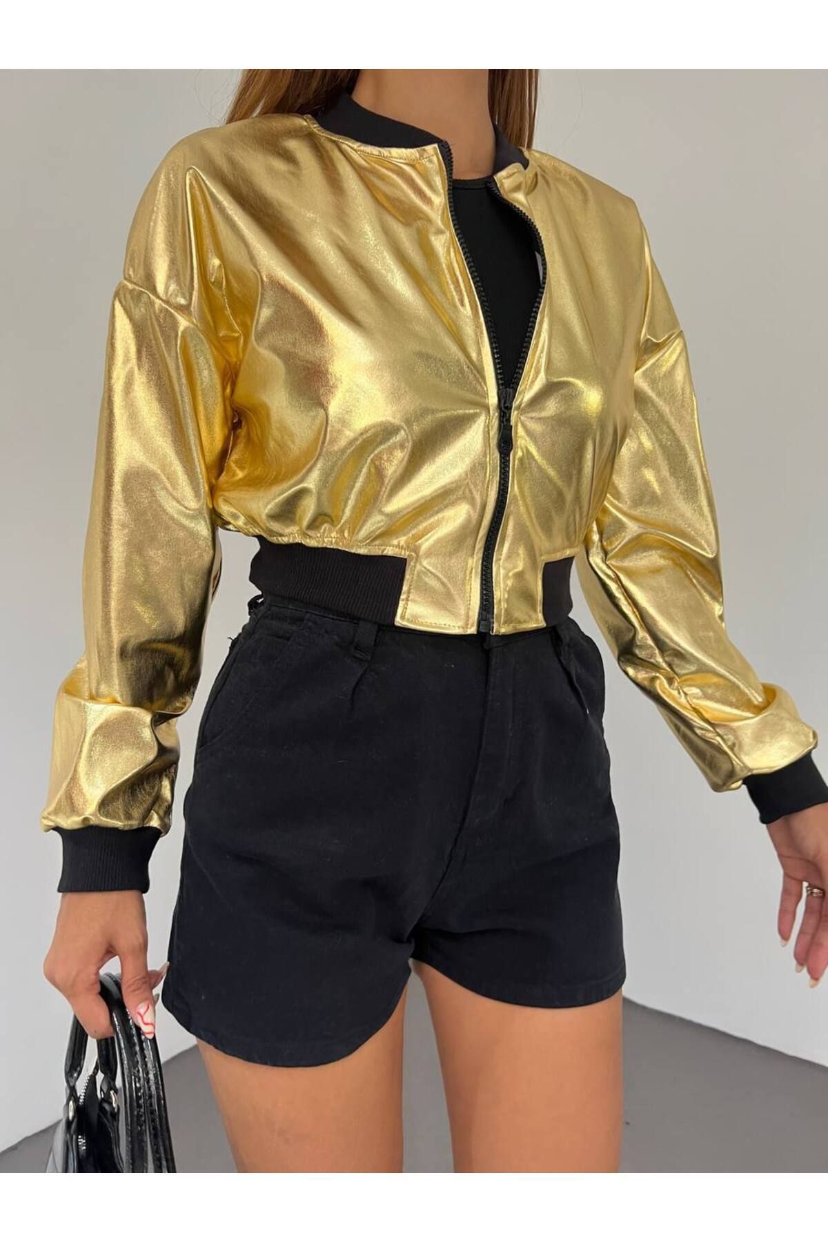 Short clearance gold jacket