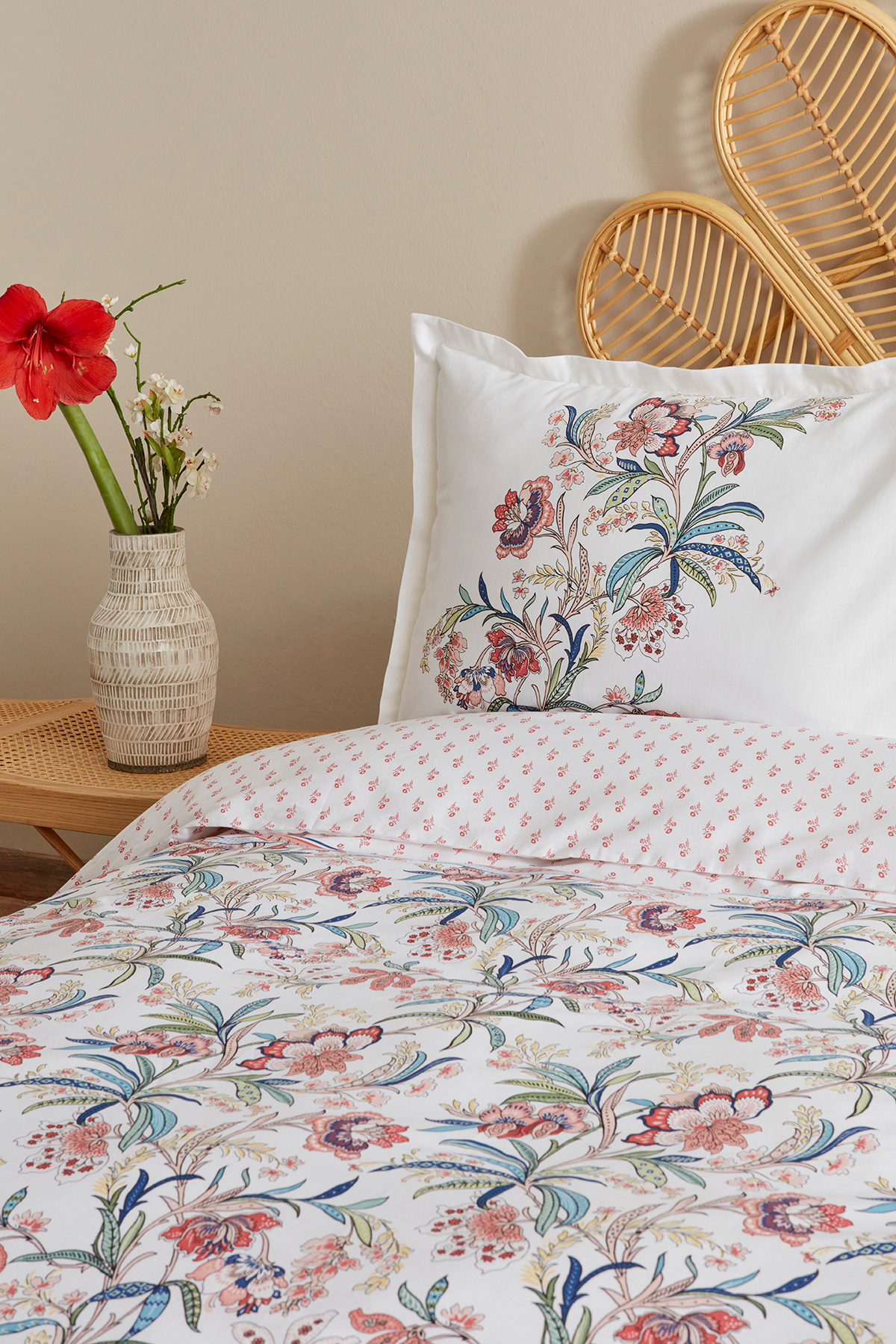 Karaca Home Indra %100 Pamuk Çift Kişilik Nevresim Takımı Somon (pp) fotoğrafı 2 (önizleme)