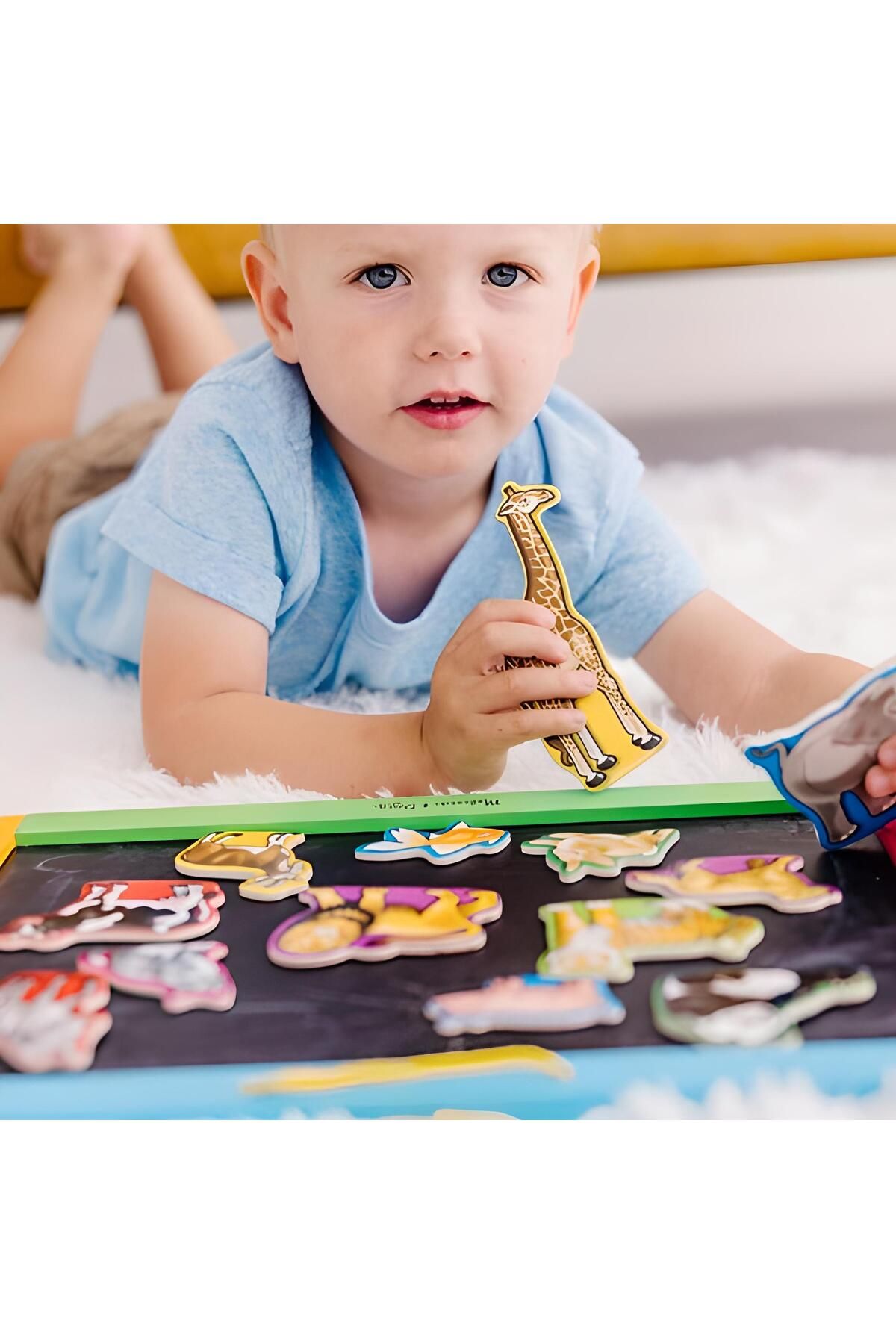 اسباب بازی های چوبی چند رنگ Melissa Doug حیوانات آهنربای Melissa & Doug