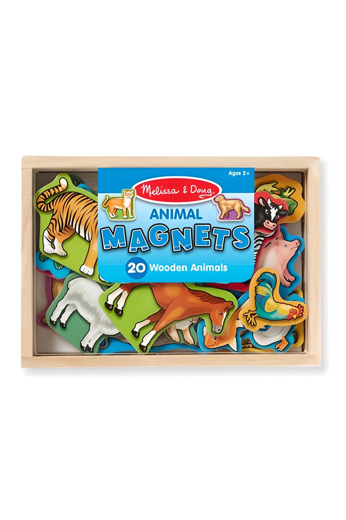 اسباب بازی های چوبی چند رنگ Melissa Doug حیوانات آهنربای Melissa & Doug