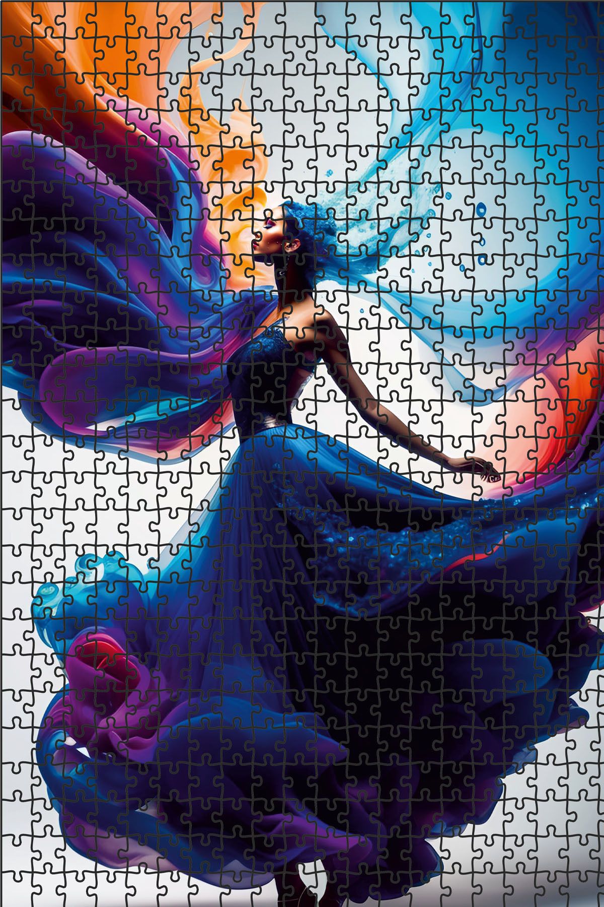 edoy 500 Parça Ahşap Puzzle Dans Eden Kadın Tablosu Ücretsiz Eksik Parça Destekli 34 cm x 48 cm