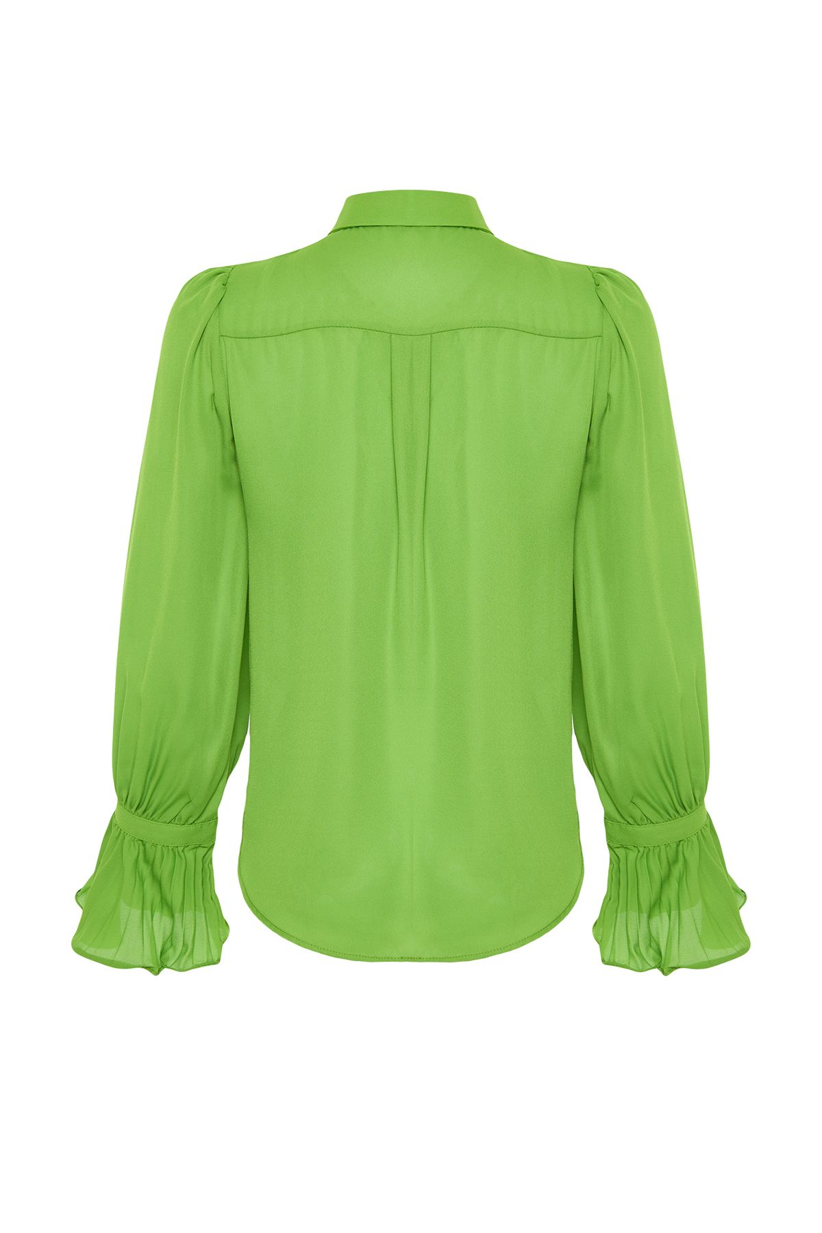 Trendyol Collection-Khaki szőtt ing spanyol ujjú részletekkel - normál szabású TWOAW22GO0487 8