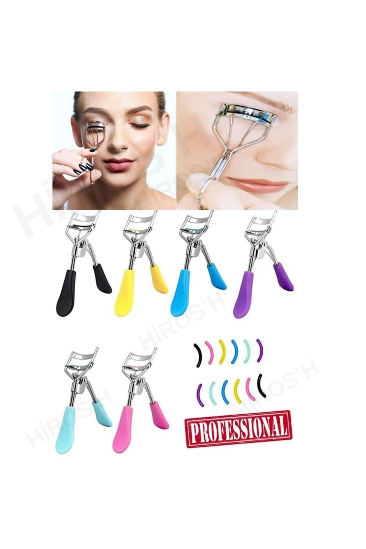 HİROS'H Lüks Kirpik Kıvırıcı 3 Kat Daha Güçlü Full Lash Curler Kirpik Kıvırma Makası