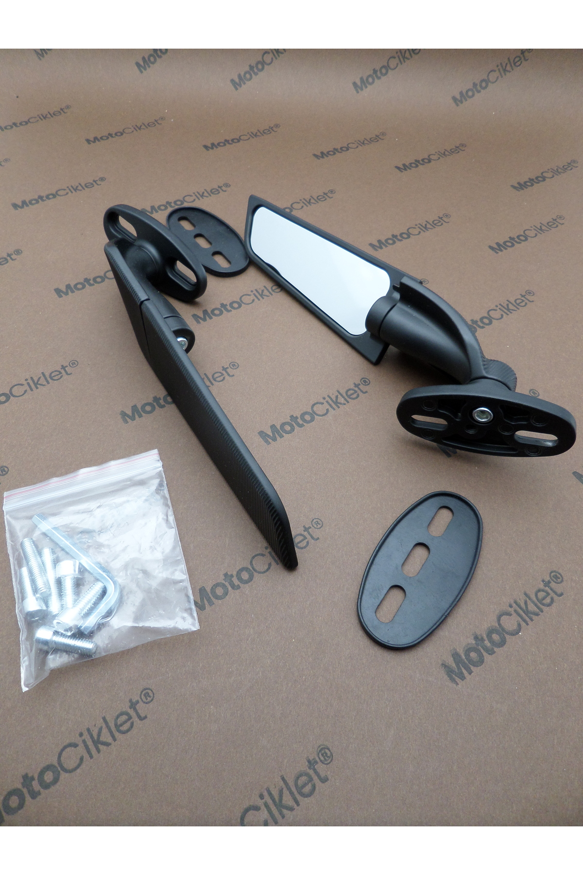 Tex Motor Yarasa - H2 Ayna- Standart Boy-toplam Uzunluk 18.5 Cm- Ayna Uzunluğu 13 Cm