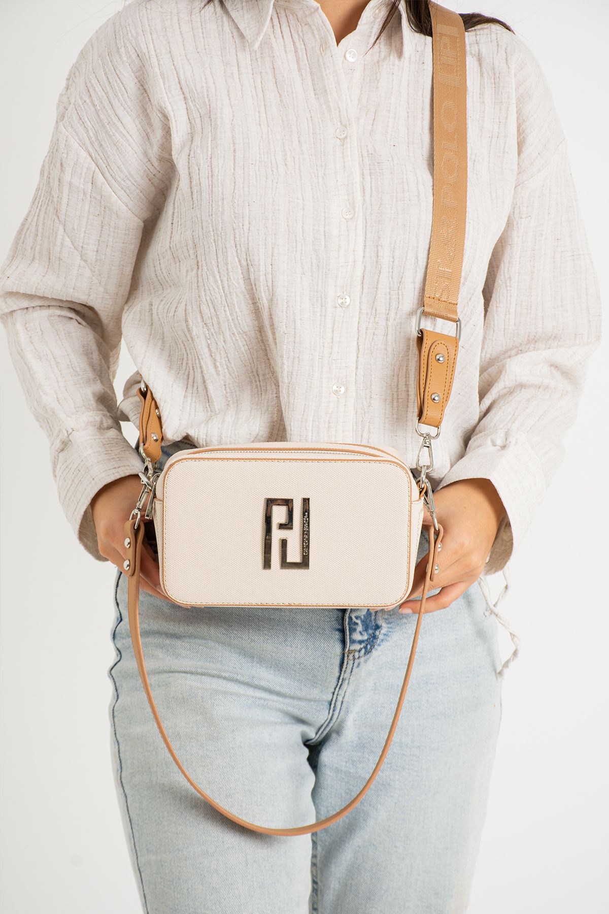 YOGII Shoulder Bag - Beige - Plain