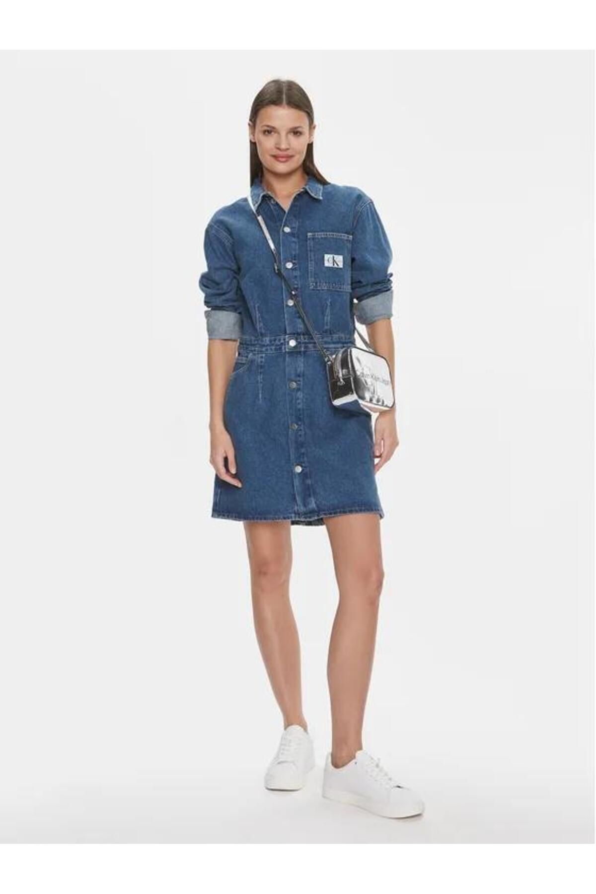 Calvin klein denim shirt dress cheap