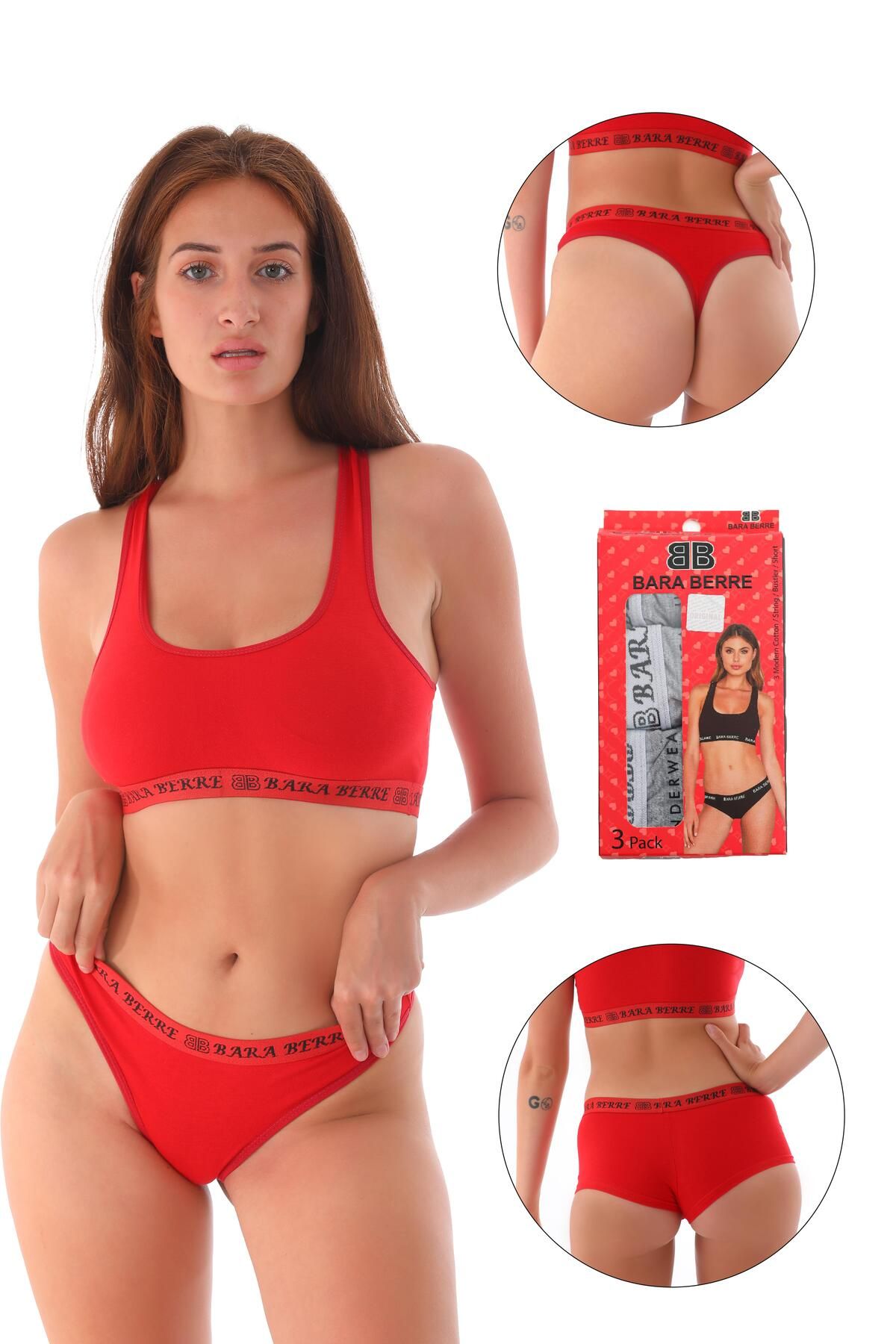 STAR SOLMAZ KADIN 3 LU BUST YER BOXER TANGA TAKIM Fiyat Yorumlar Trendyol