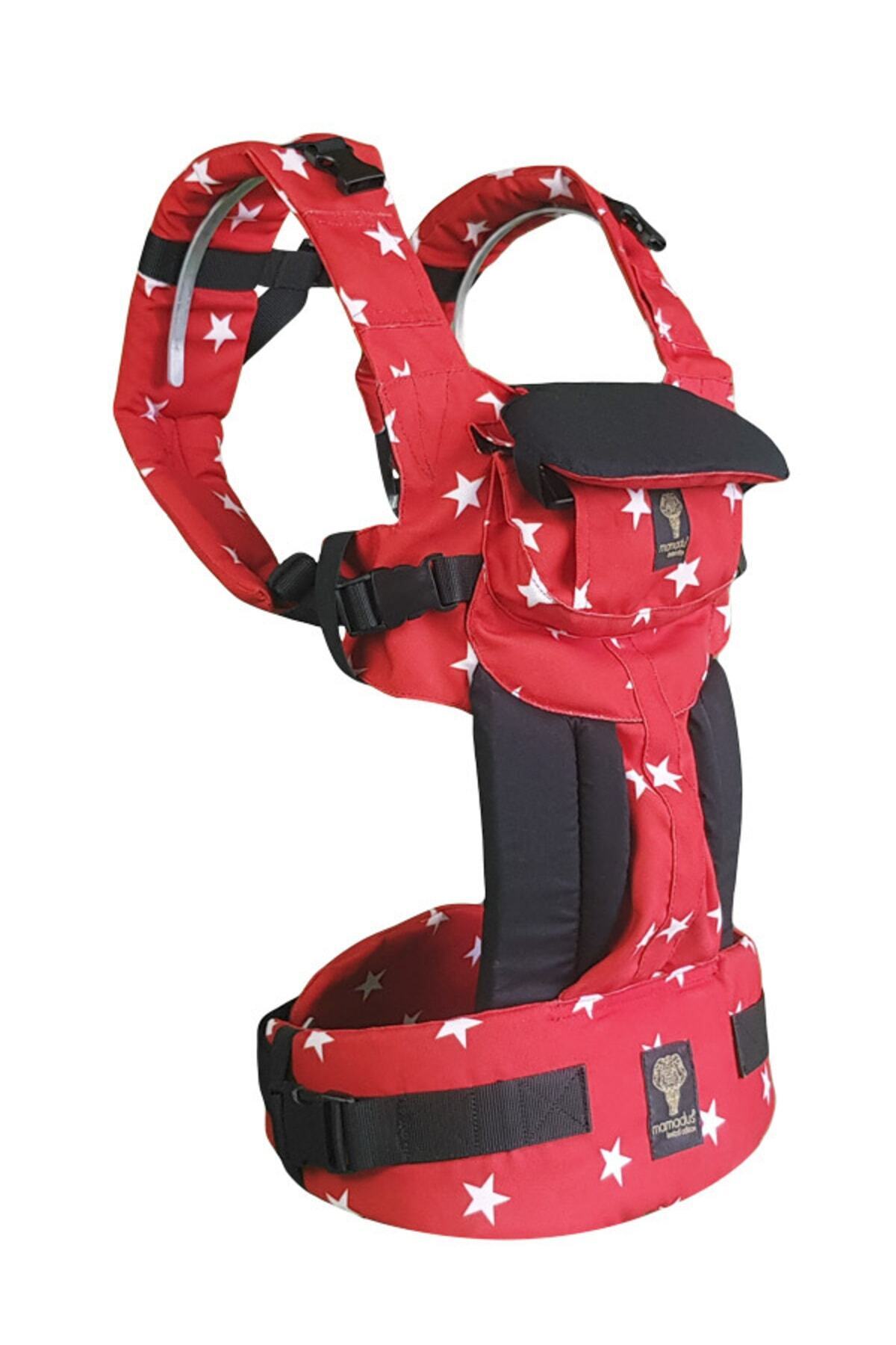 MamadusBaby Plus Ekstra Dışa Dönük Ergonomik Kanguru - Kırmızı Yıldızlar fotoğrafı 3 (önizleme)