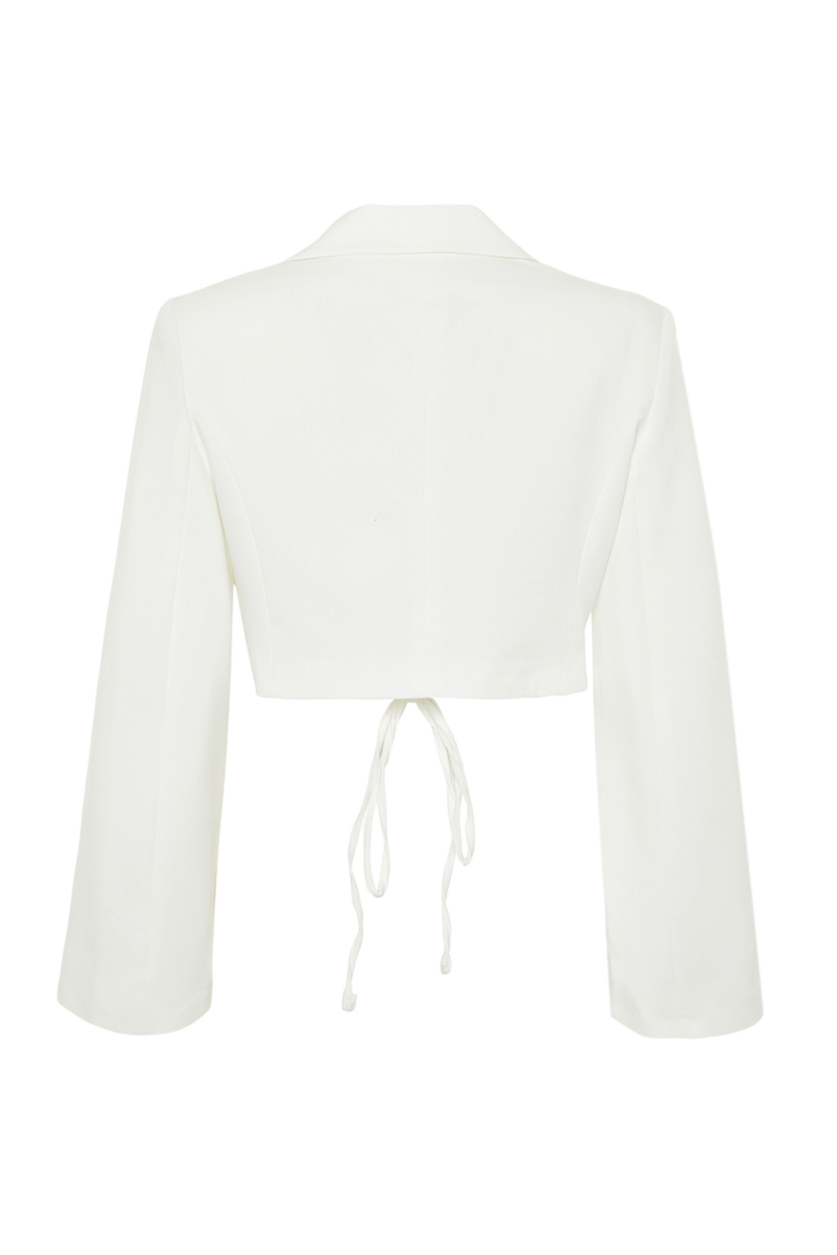 Trendyol Collection-Ecru Dwurzędowa marynarka - edycja limitowana, Crop Boy, podszewka tkana, TWOAW23BC00076 8