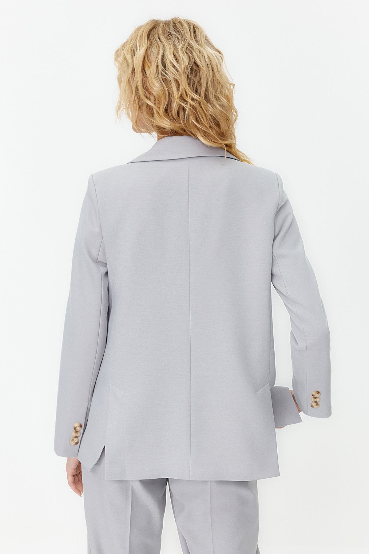 Trendyol Collection-Grau gefütterte gewebte Blazerjacke in limitierter Auflage - TWOAW23BC00132 6