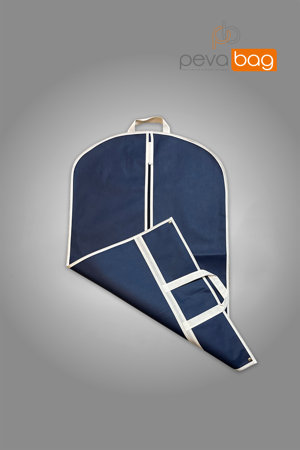 Navy Blue Handle Suit Cover 5 Pieces / 62x102 Cm