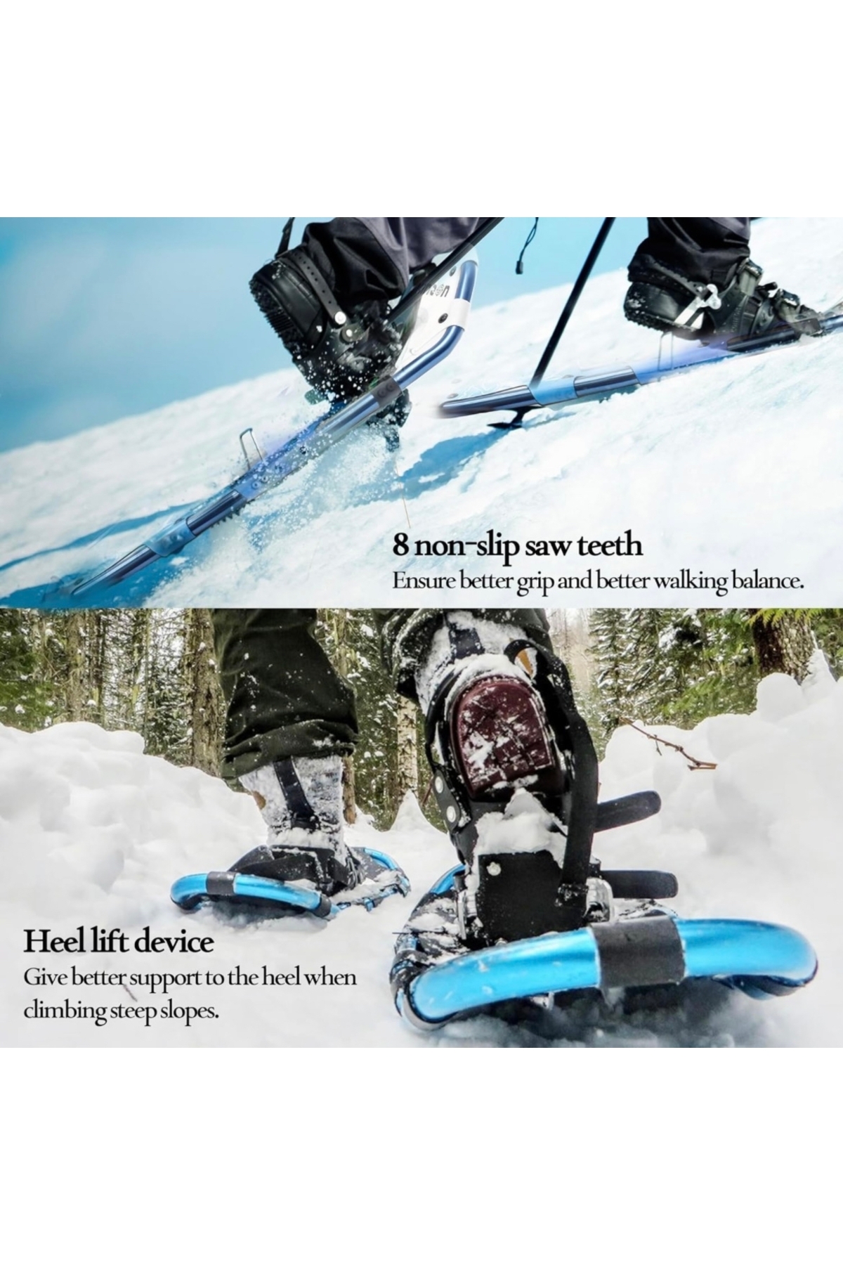 Genel Markalar  KinZon 3'ü 1 arada kar ayakkabısı, Trekking sopaları ile birlikte kayak ayakkabısı - Görsel 3