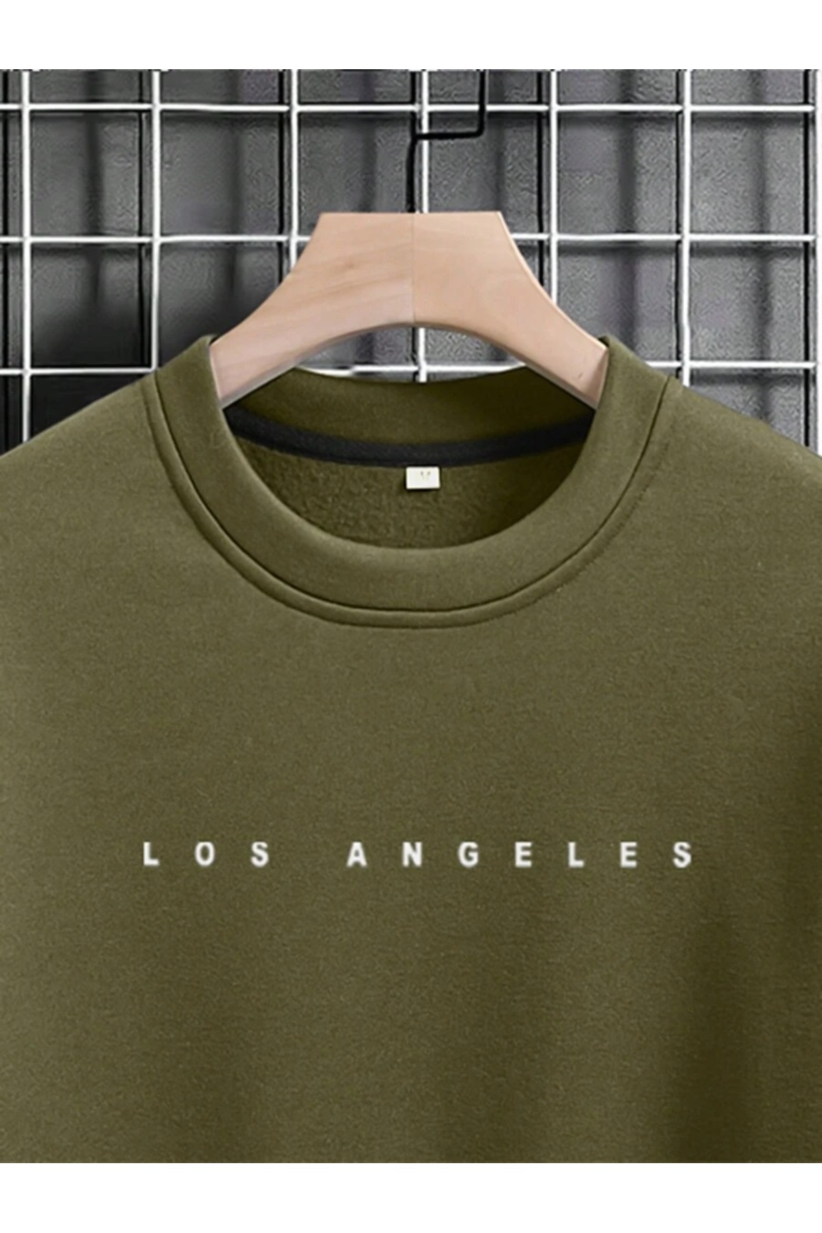 MOONBULL  Erkek Los Angeles Sağ Kol-Sol Bel Baskılı Oversize Sweatshirt - Görsel 6