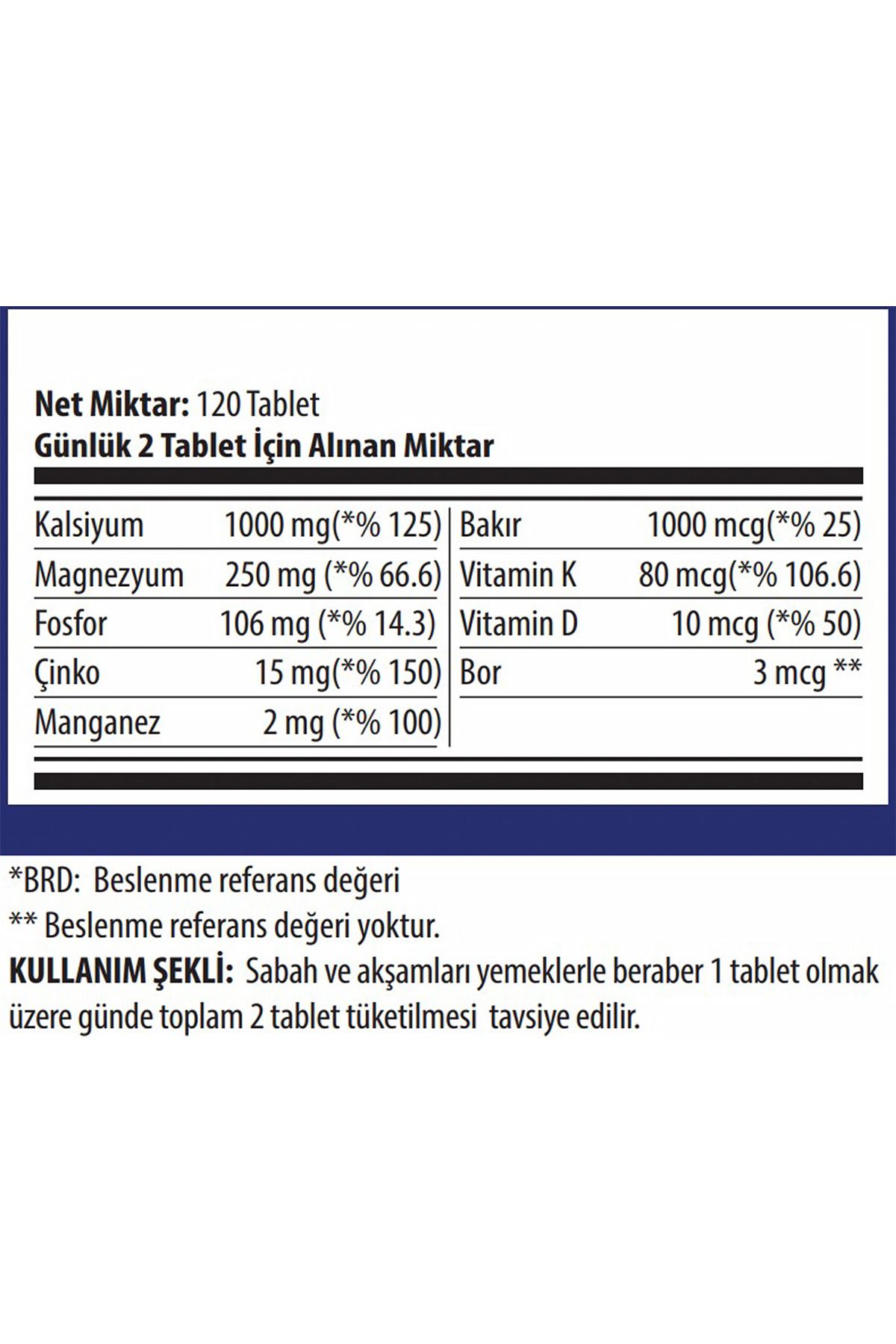 Tums-Bon Formula Calcium Magnesium Zinc Vit 120 Tablet - 2 Months Usage 2