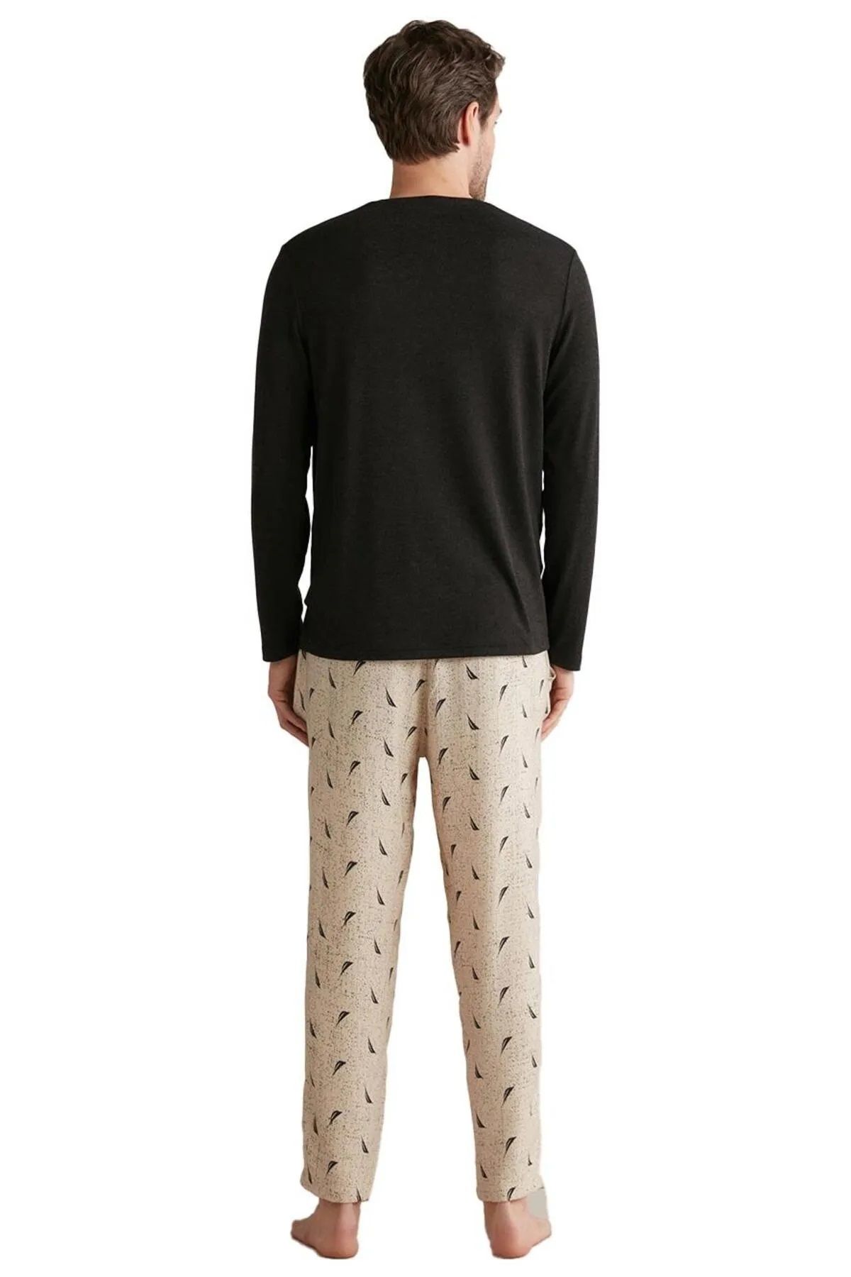 ست پیژامه مردانه NAUTICA SOFT TEXTURED V NECK SLEVE PAJAMA مجموعه M622 Nautica