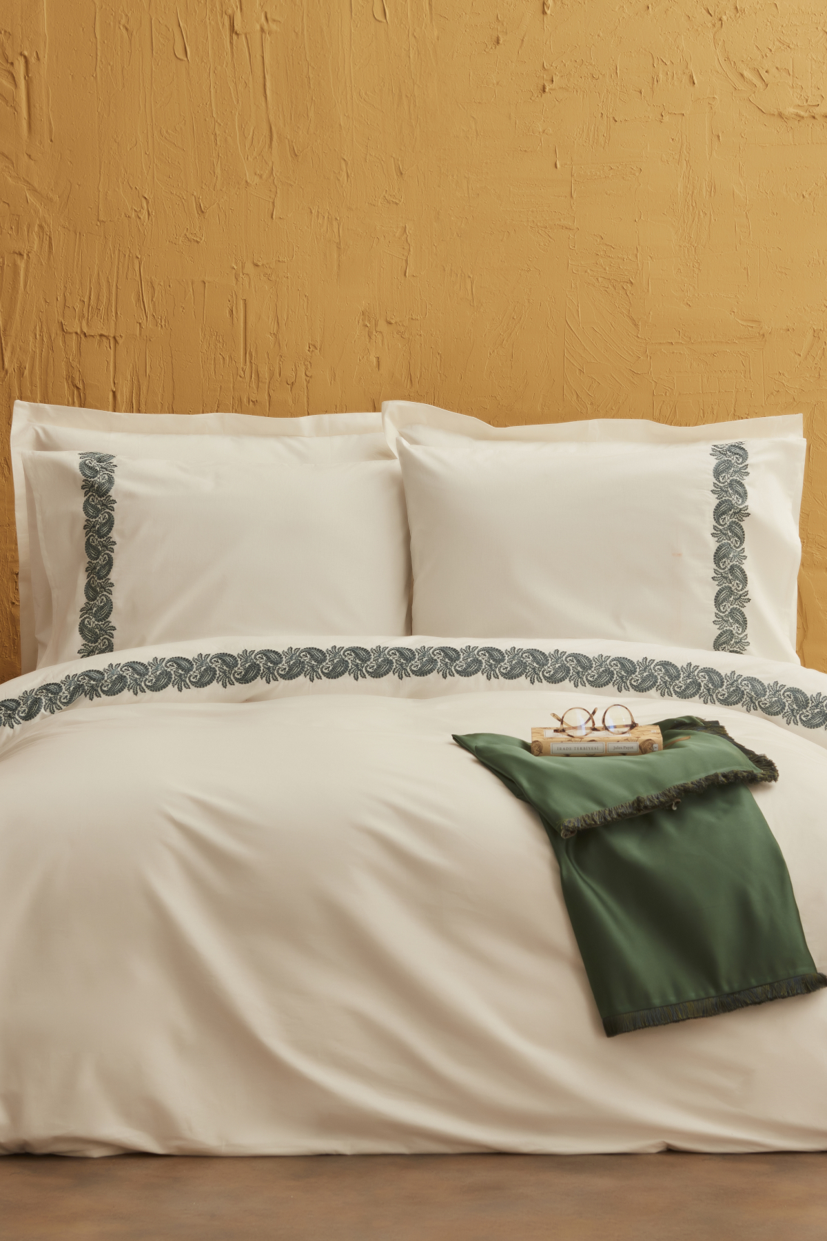 سرویس روتختی  سبز کاراجا هومKaraca Home | 200.22.14.0297 اورجینال - تصویر 2