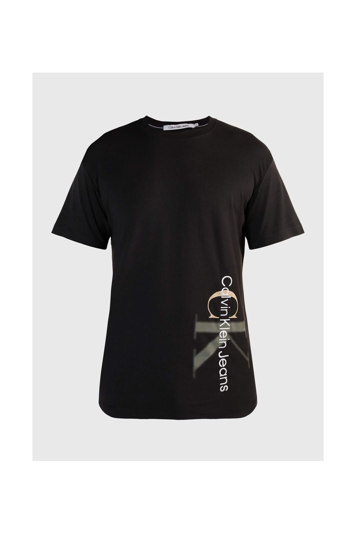 تی شرت مشکی مردانه پنبه آرم مارک روزانه از سیاه J30J324783 BEH استفاده کنید Calvin Klein
