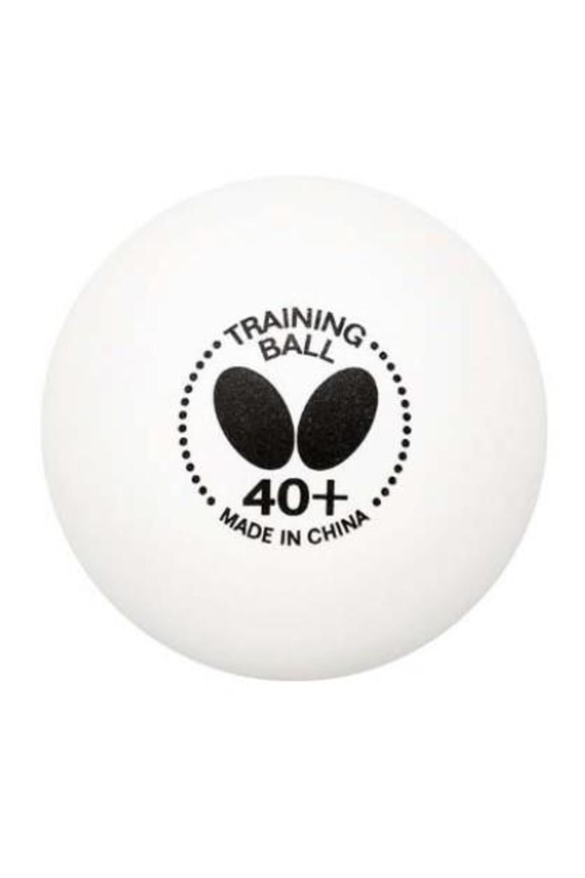 توپ پینگ پنگ سفید تنیس روی BTF Training Ball 40+ 6er BUTTERFLY
