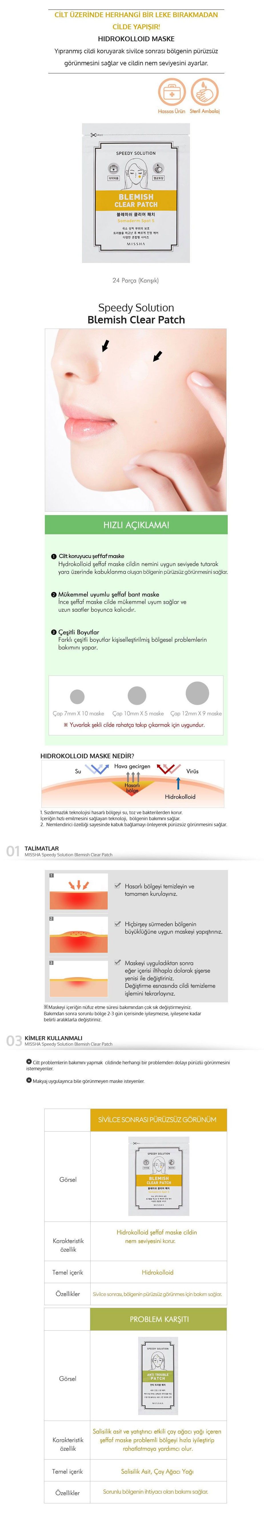 Missha Sivilce Sonrasi Leke Gorunumunu Onleyici Bant 1ad Speedy Solution Blemish Clear Patch Fiyati Yorumlari Trendyol