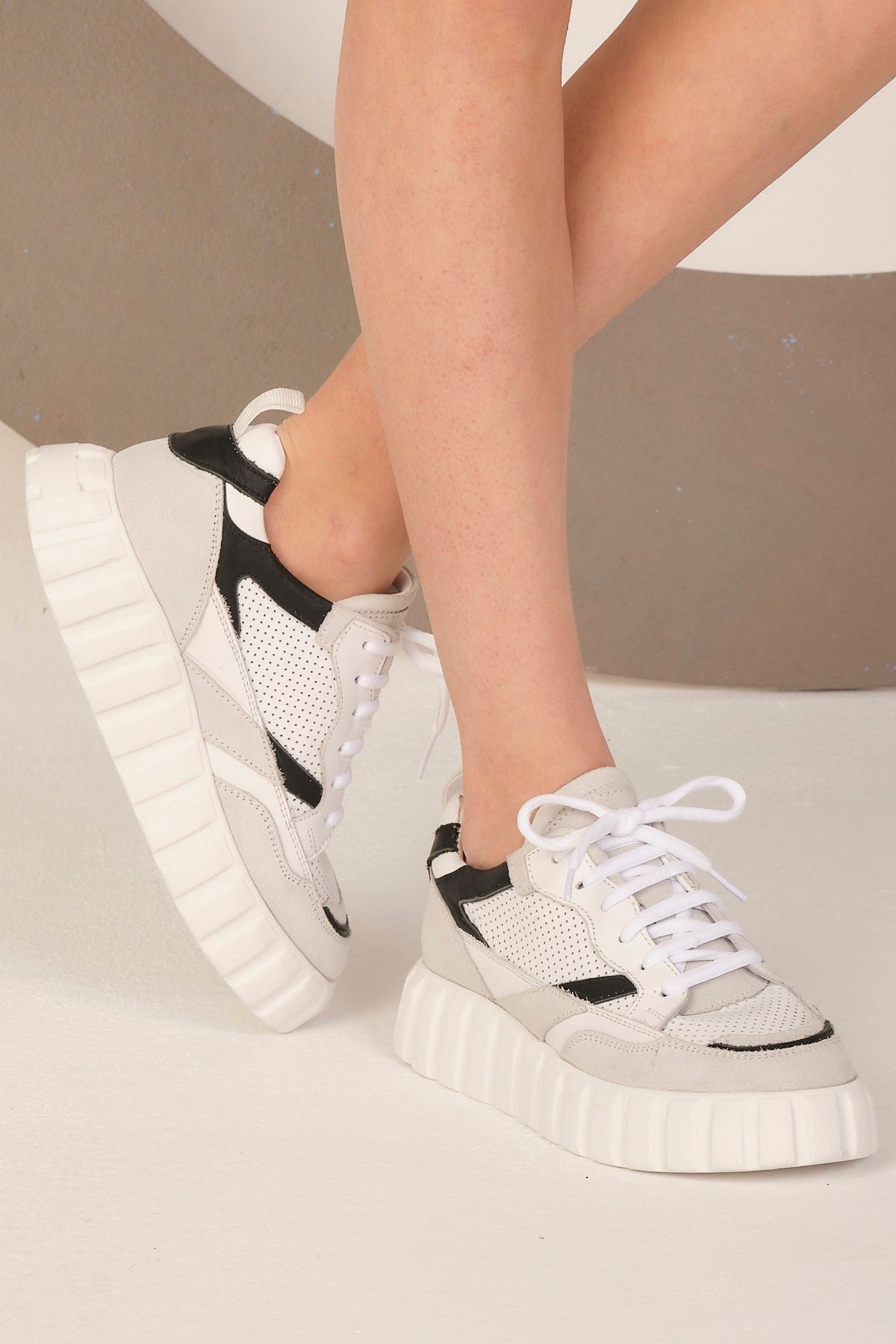 Madam Kifi Kadın Beyaz Sneakers Spor Ayakkabı SN8059