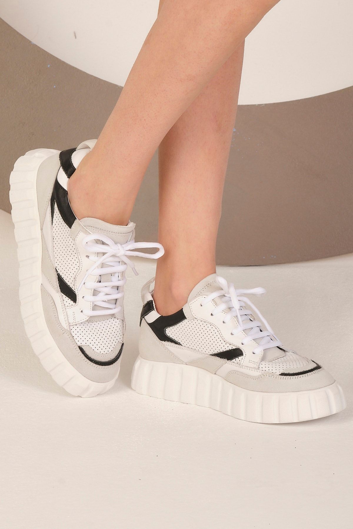 Madam Kifi Kadın Beyaz Sneakers Spor Ayakkabı SN8059