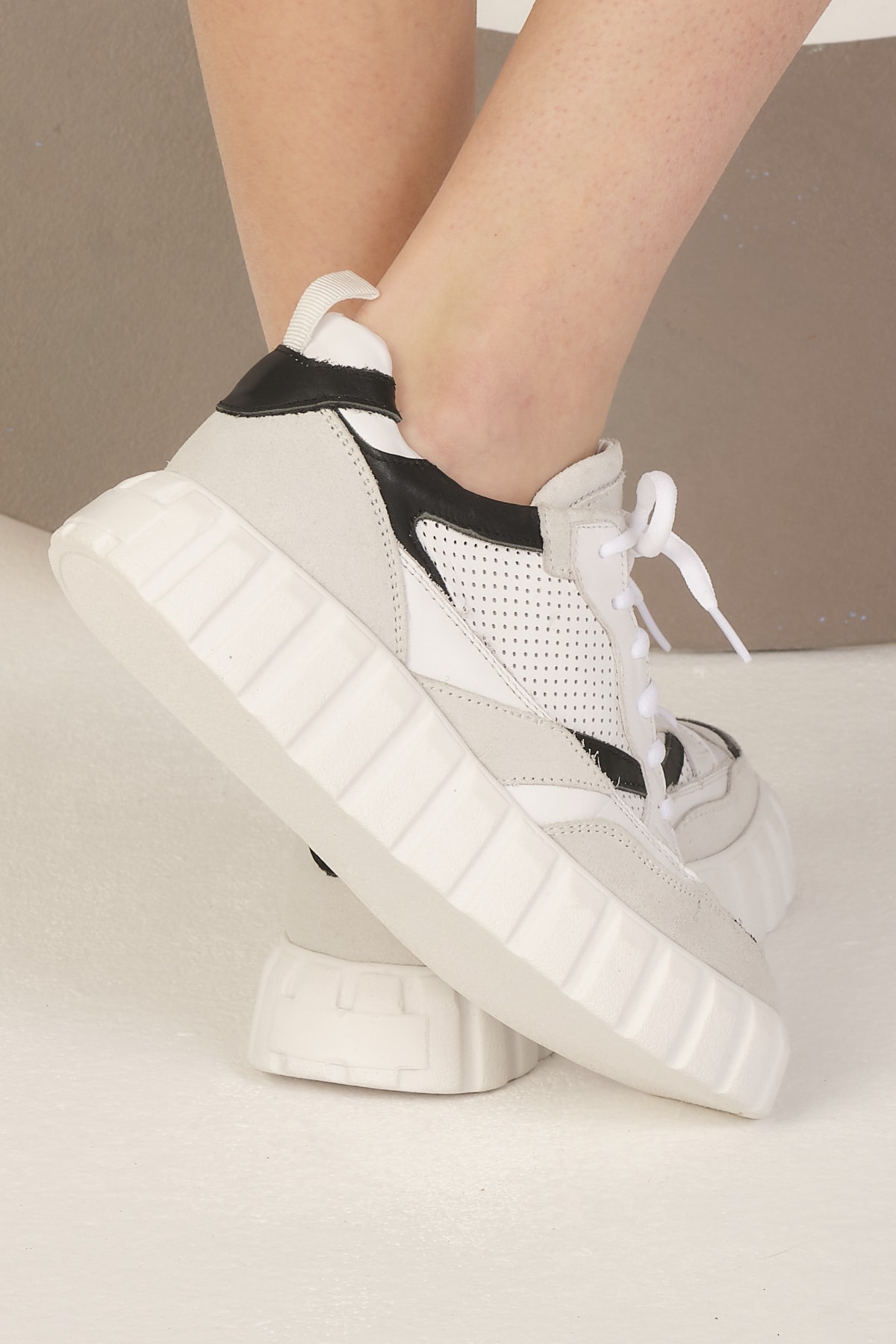 Madam Kifi Kadın Beyaz Sneakers Spor Ayakkabı SN8059