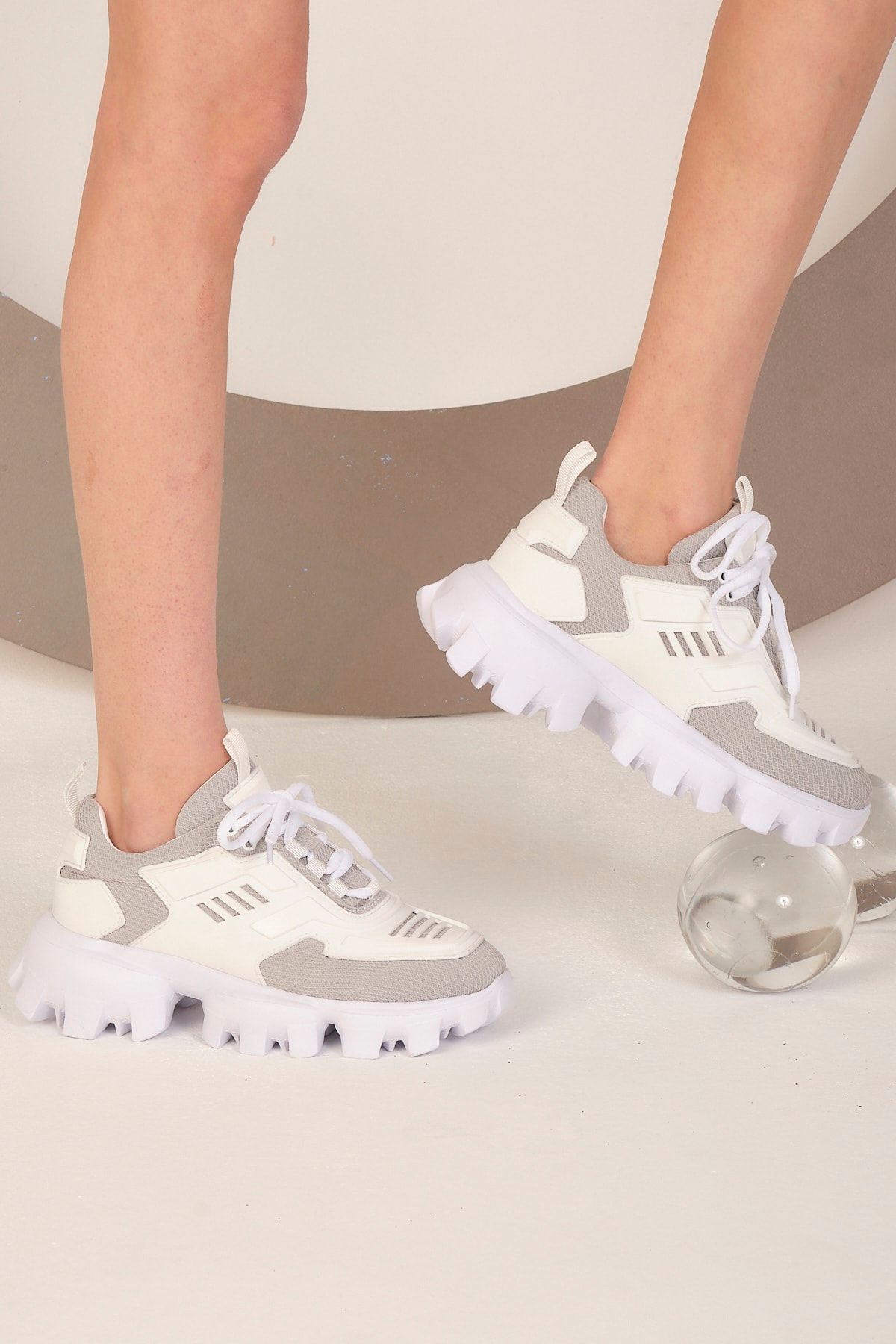 Madam Kifi Kadın Beyaz Sneakers Spor Ayakkabı SN8058
