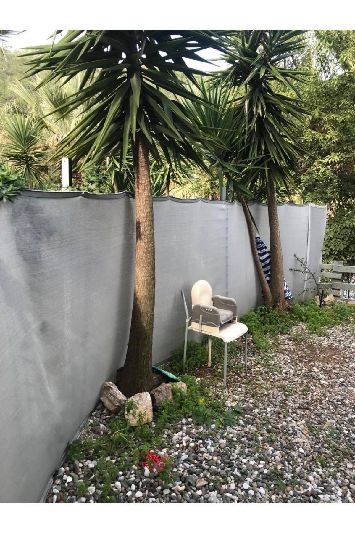 %95'lik Gri - Gümüş Gölgelik File - 6*3 METRE - Branda - Çit Filesi - Şeritli Halkalı 6