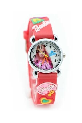 Kız Çocuk Analog Kol Saati 3d Silikon Kordon Kırmızı Barbie CHR415P