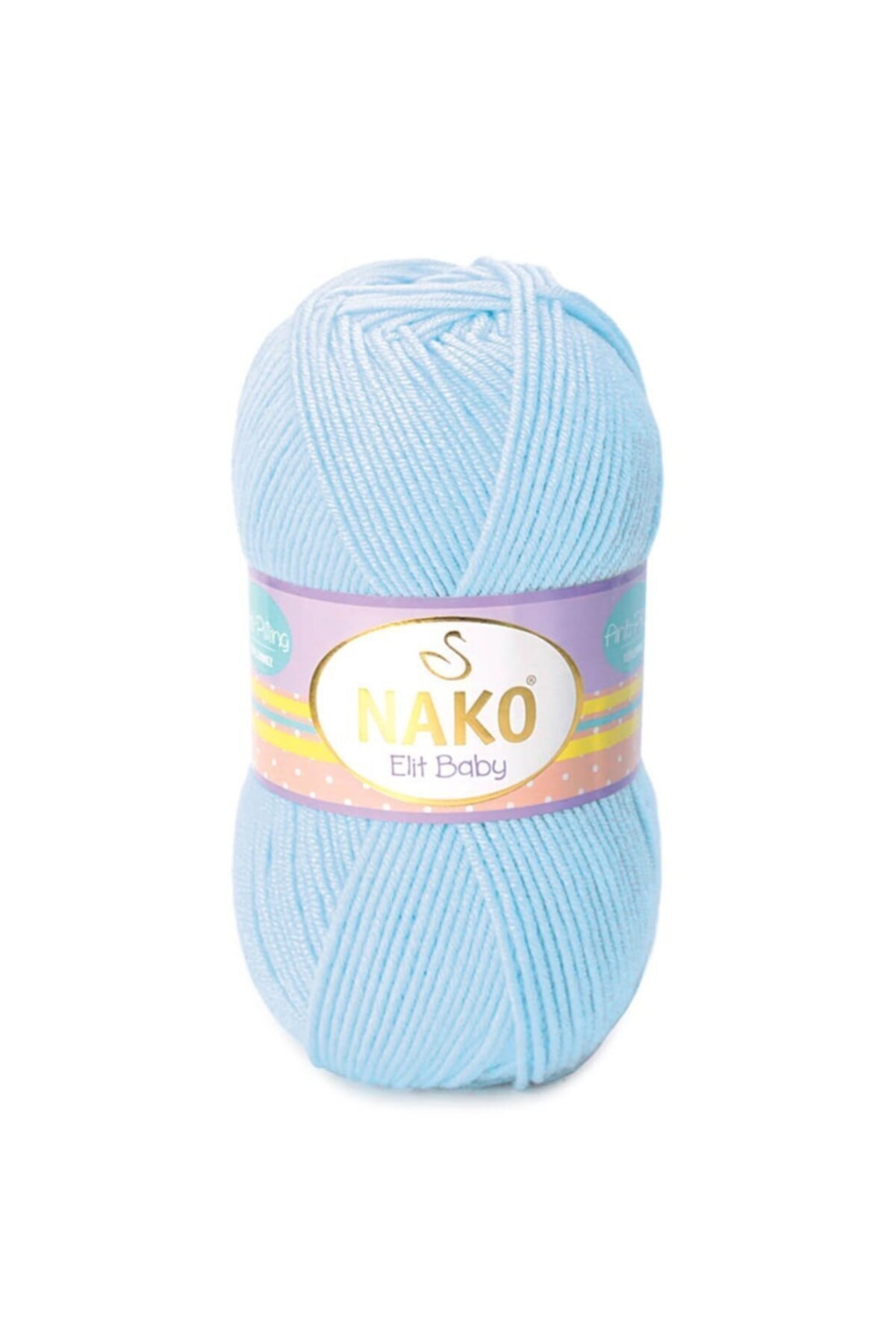 NAKO Elit baby Tüylenmeyen Bebek Yünü 4687 Bebe Mavi