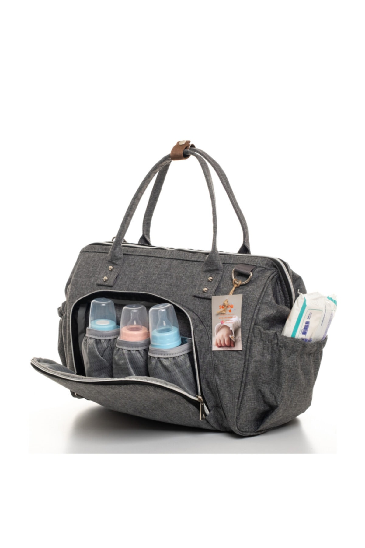 Sahra Elegance Bebek Taşıma Seti-leke Tutmaz Su Geçirmez Bebek Bakım Omuz Çantası Ve Kanguru Seti fotoğrafı 2 (önizleme)